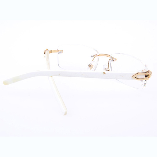 Cartier CT_3524012 White Buffalo Eyeglasses In Gold - DopestKickz
