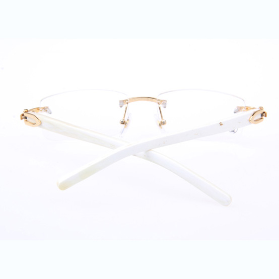 Cartier CT_3524012 White Buffalo Eyeglasses In Gold - DopestKickz