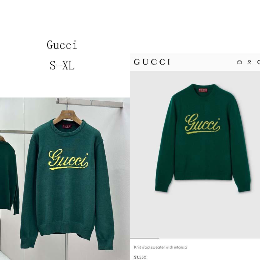 Gucci Knit Wool Sweater With Intarsia - DopestKickz