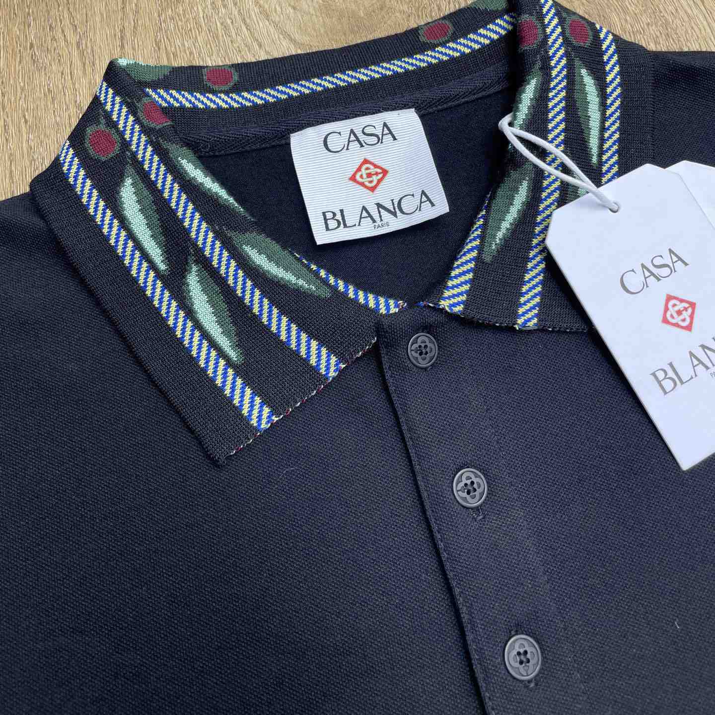 Casablanca Laurel Pique Short Sleeve Polo Shirt    c1098 - DopestKickz