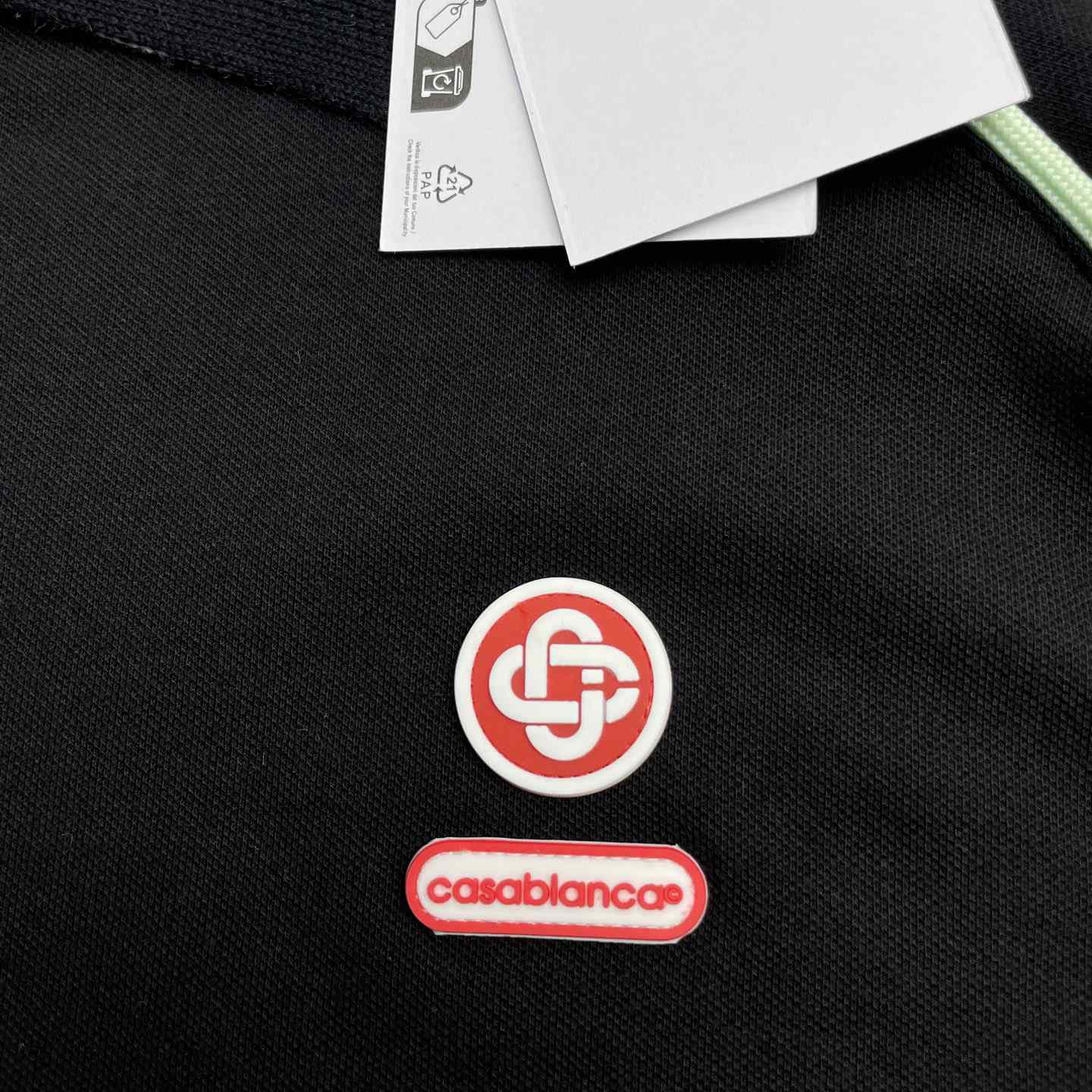 Casablanca Chenille Collar Raglan Polo Shirt   c1107 - DopestKickz