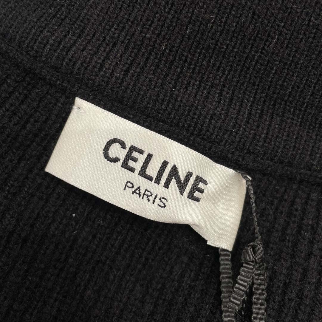 Celine Triomphe Trucker Sweater In Ribbed Wool - DopestKickz