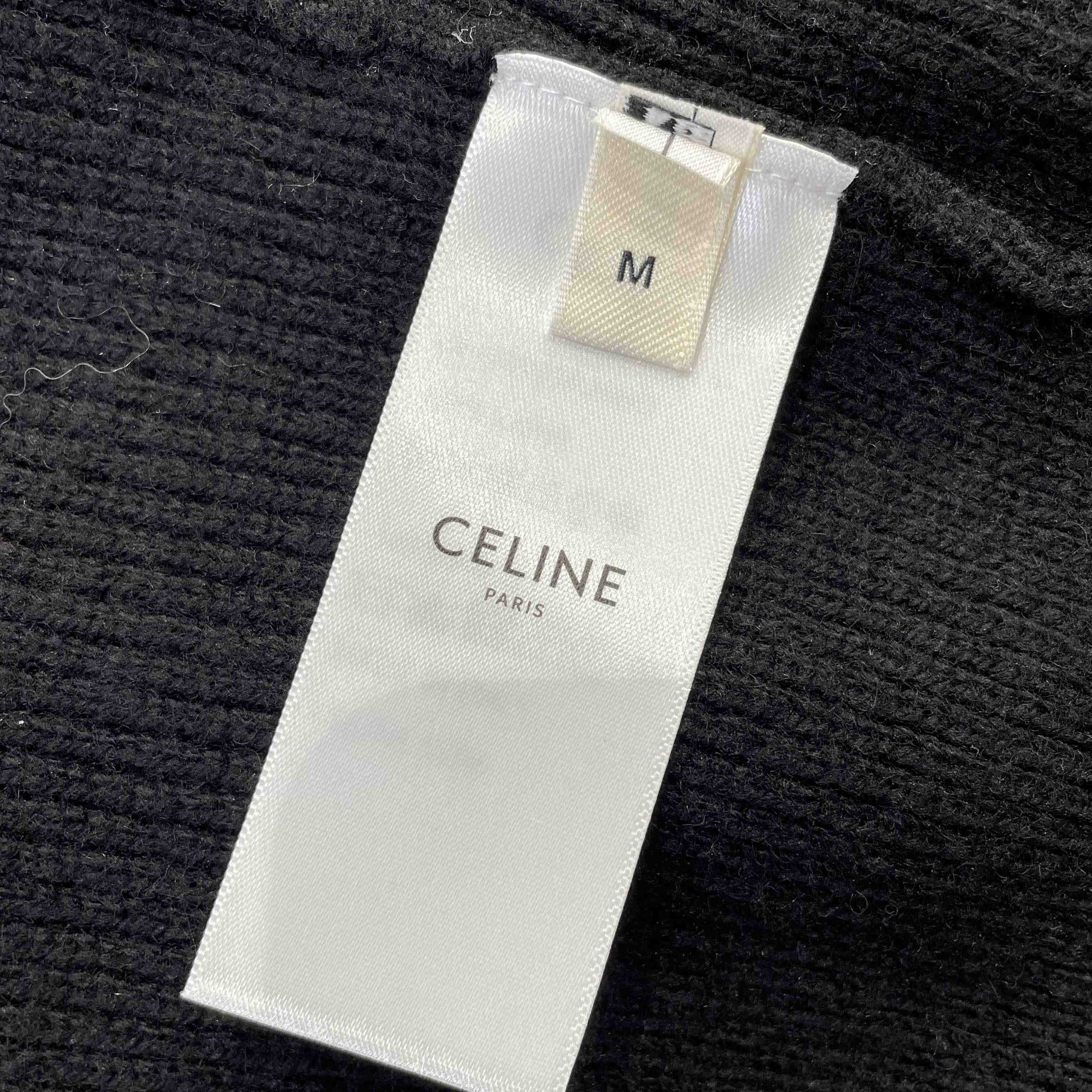 Celine Triomphe Trucker Sweater In Ribbed Wool - DopestKickz
