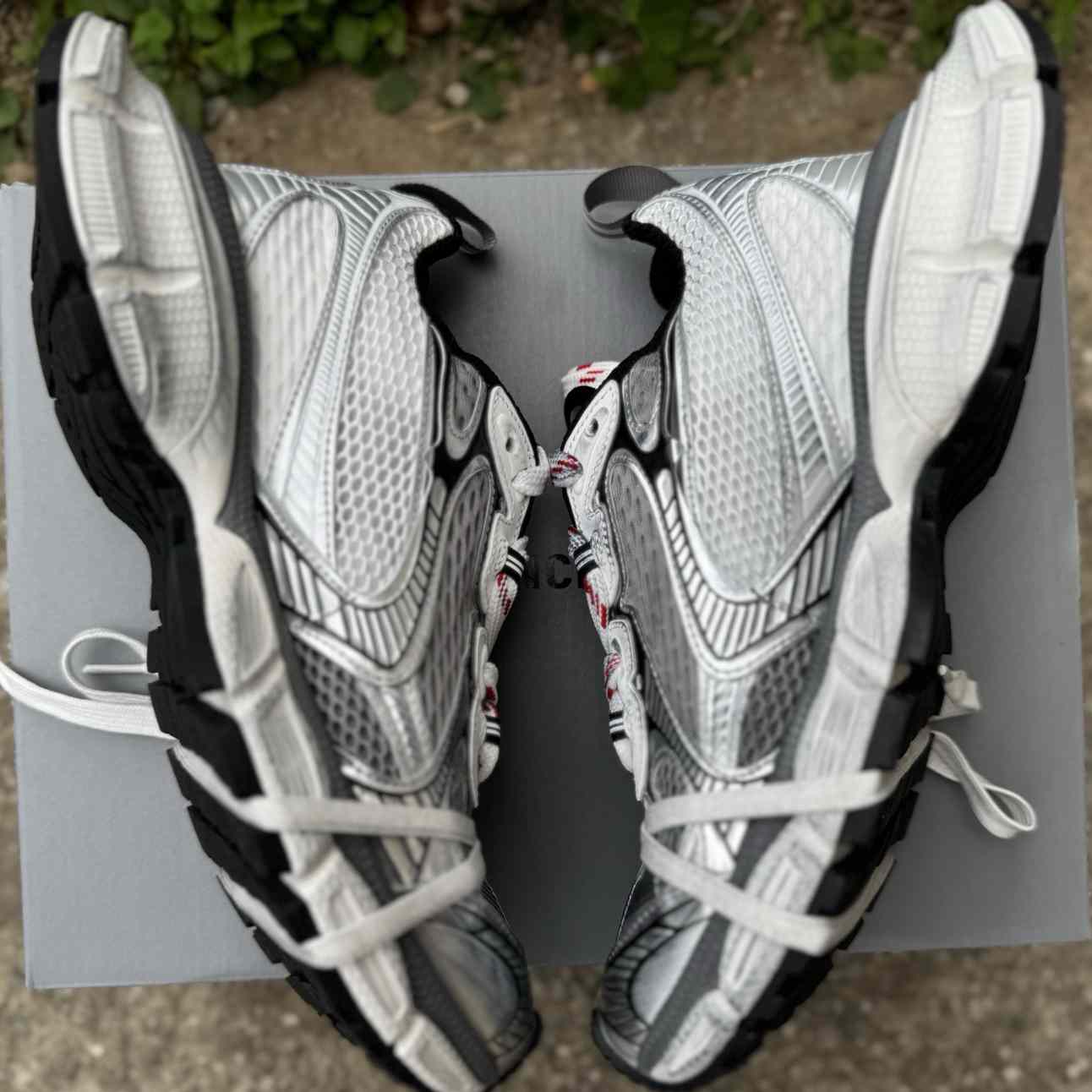 Balenciaga 3XL Mesh “Grey” Distressed Low-Top Dad Sneakers 840090 W3XSG 9239 - DopestKickz