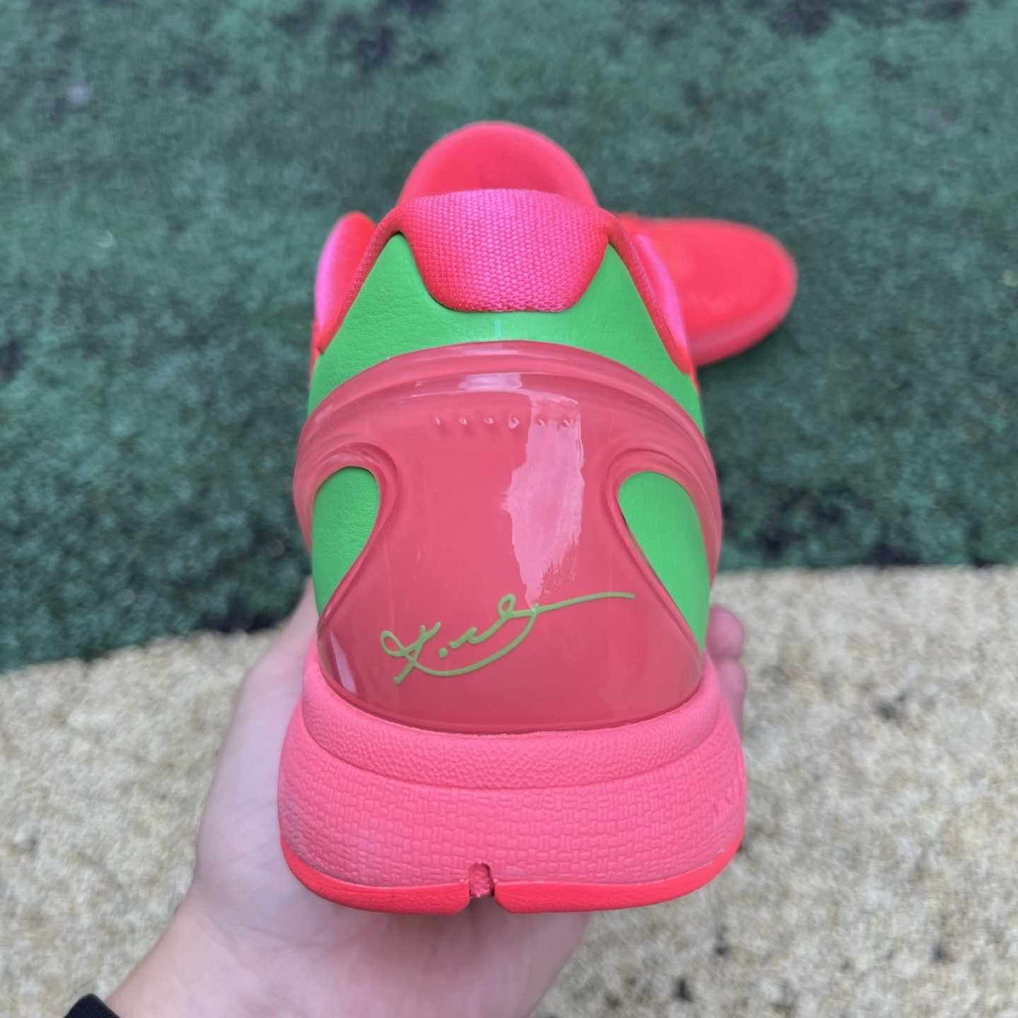 Nike Zoom Kobe 6 Protro “Reverse All-Star” Custom Basketball Shoes Red/Green  - DopestKickz