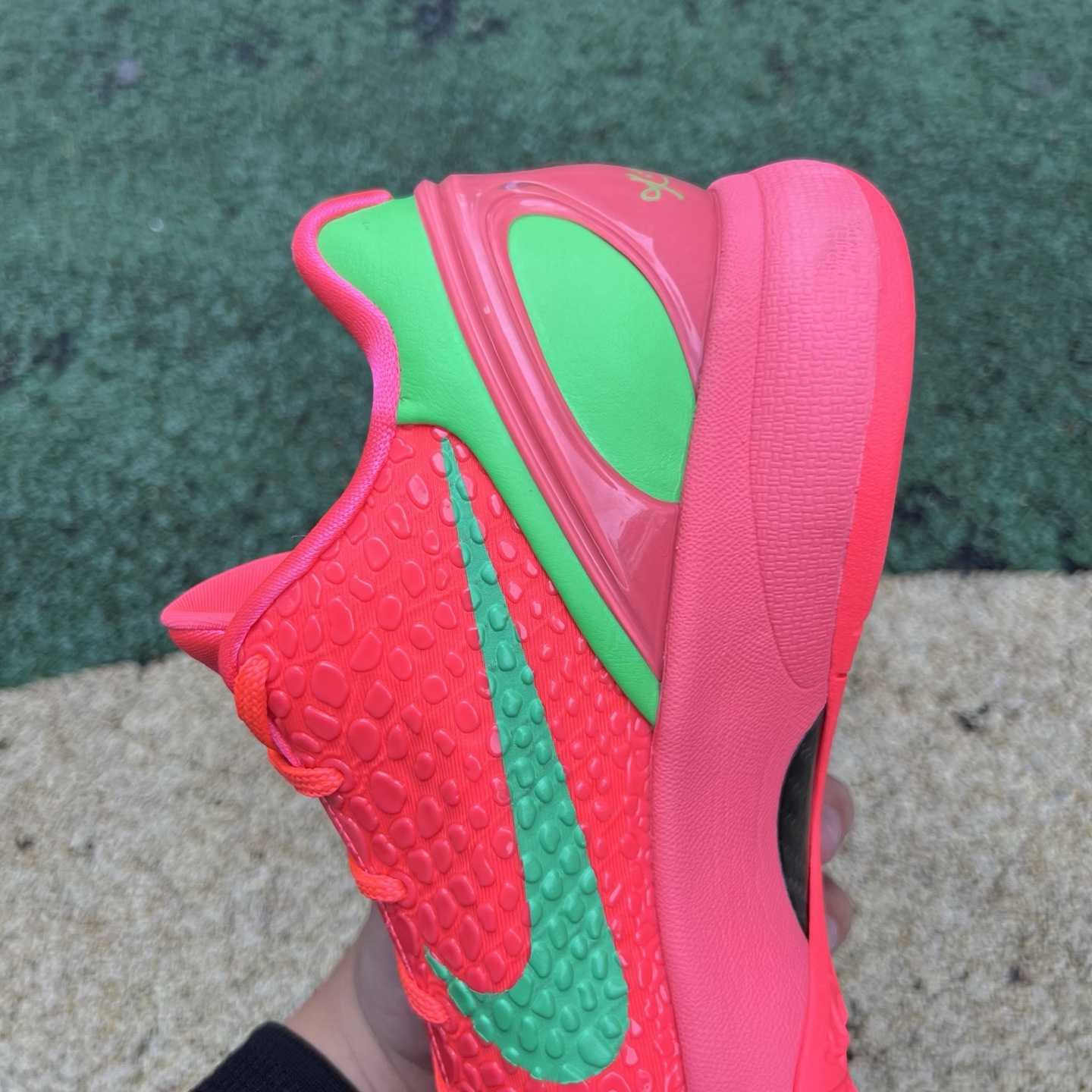 Nike Zoom Kobe 6 Protro “Reverse All-Star” Custom Basketball Shoes Red/Green  - DopestKickz