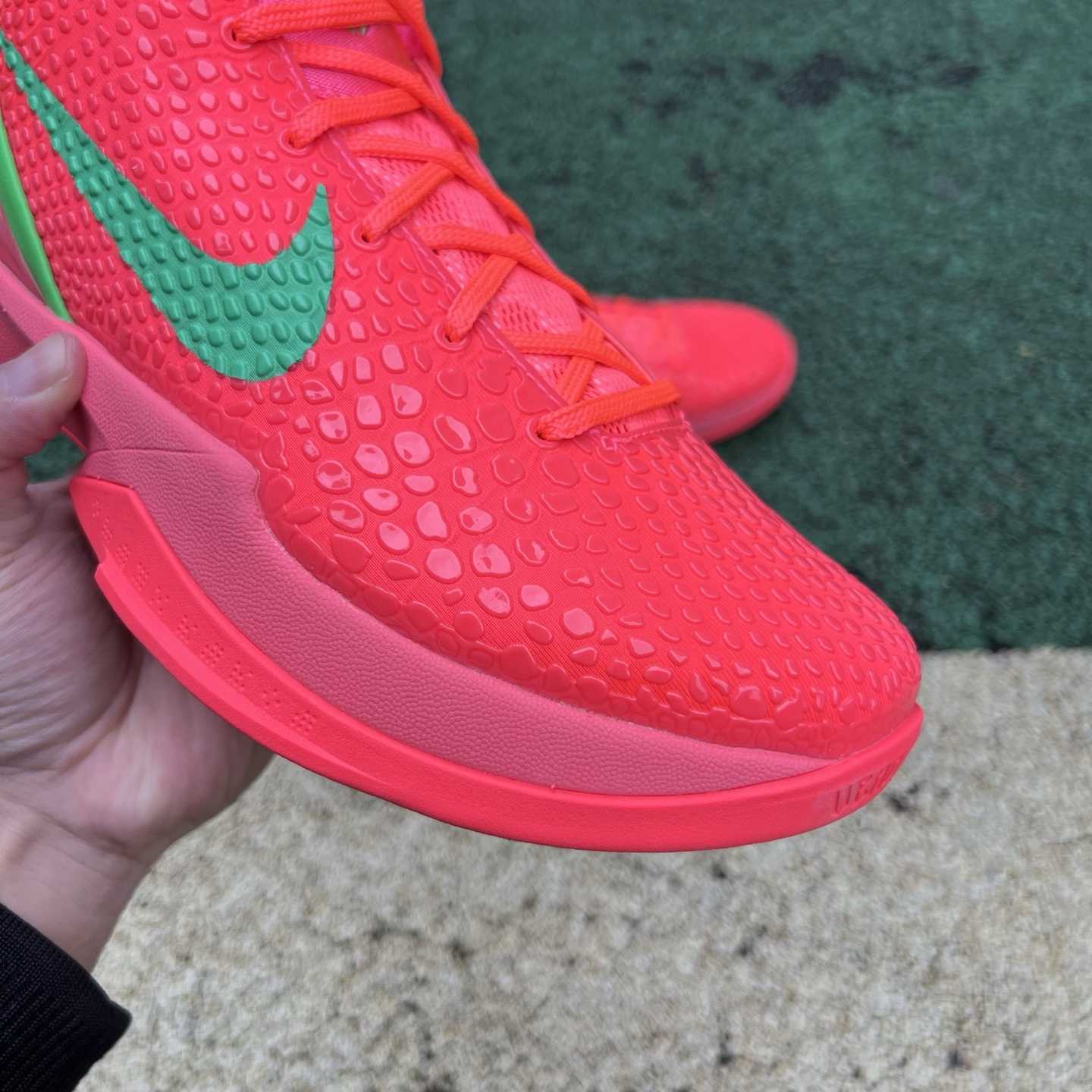 Nike Zoom Kobe 6 Protro “Reverse All-Star” Custom Basketball Shoes Red/Green  - DopestKickz
