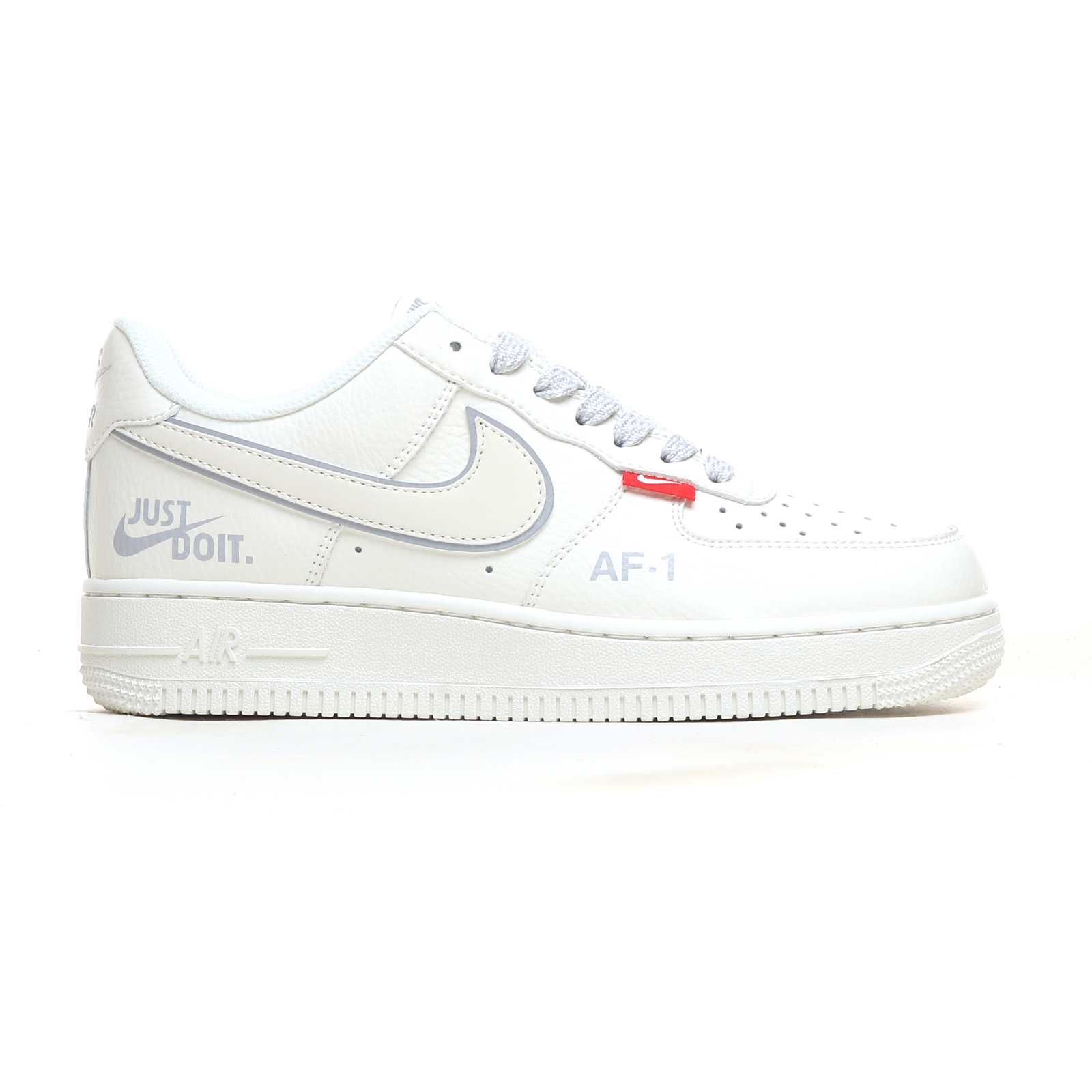 Nike Air Force 1 ’07 Low “White Silver Red-Label” CS5288-043 - DopestKickz