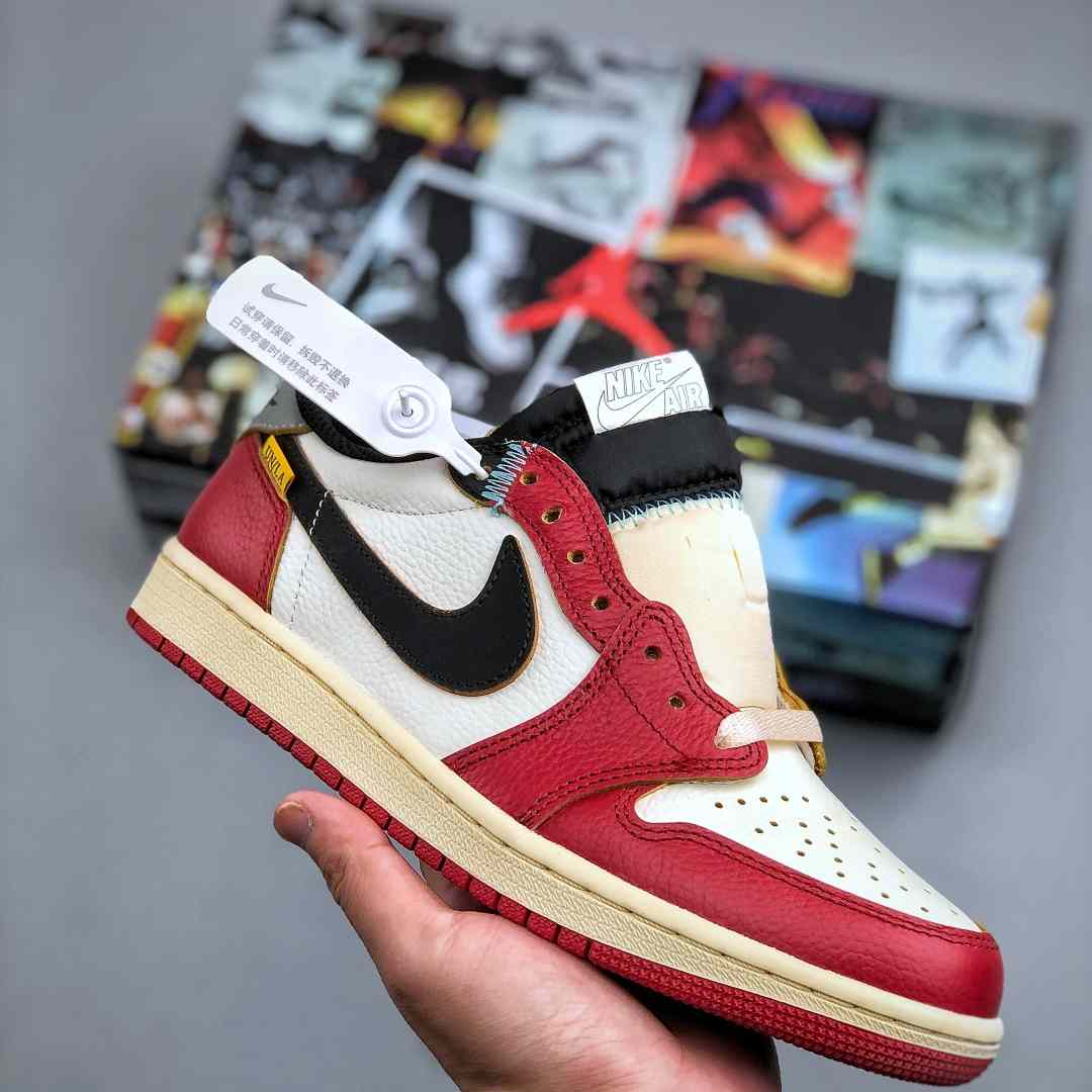 Air Jordan 1 Low “UN White/Red” Lifestyle Sneakers HQ6998-6001 - DopestKickz