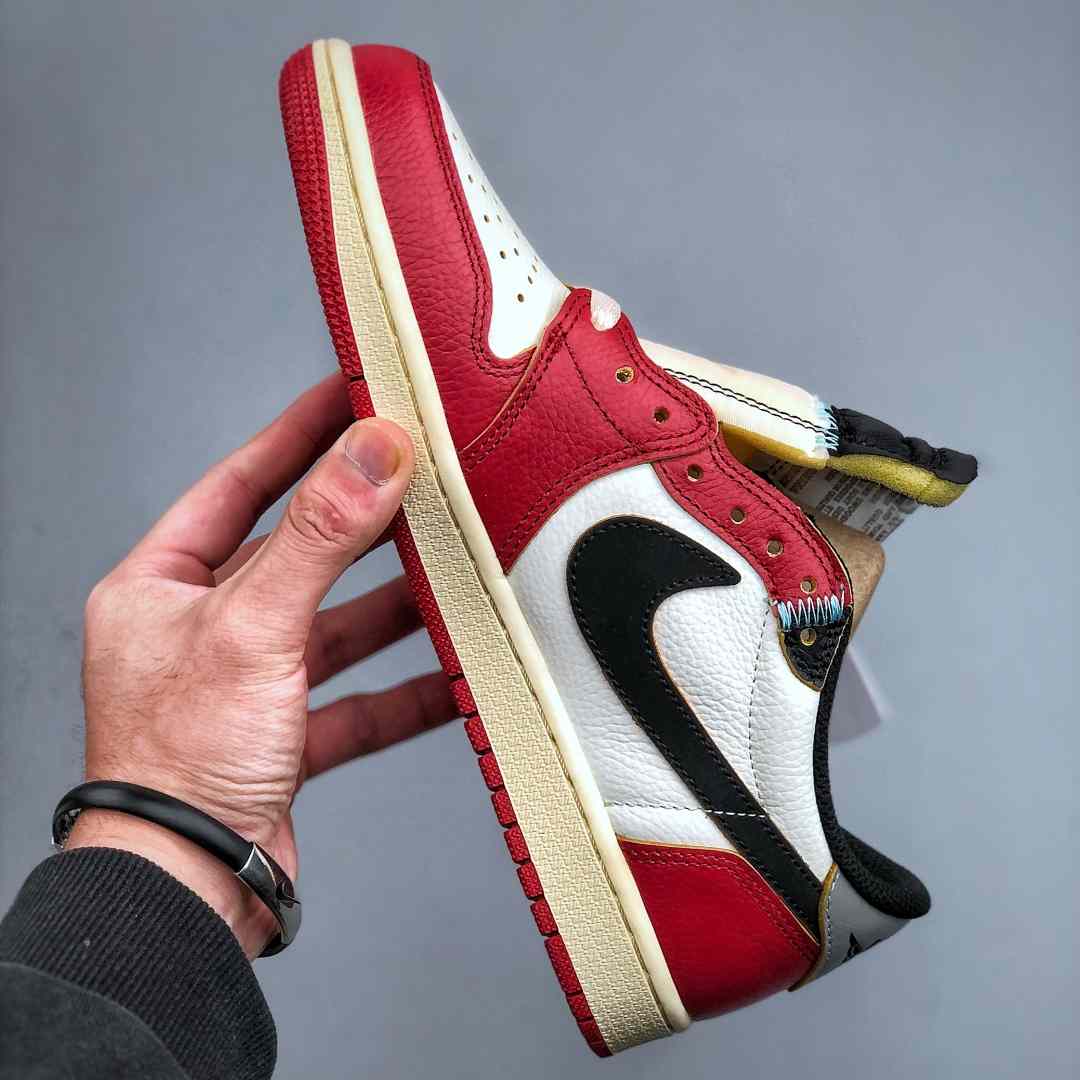 Air Jordan 1 Low “UN White/Red” Lifestyle Sneakers HQ6998-6001 - DopestKickz