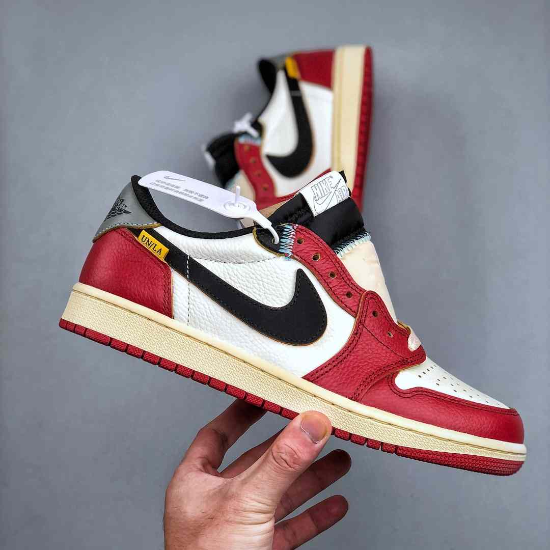 Air Jordan 1 Low “UN White/Red” Lifestyle Sneakers HQ6998-6001 - DopestKickz