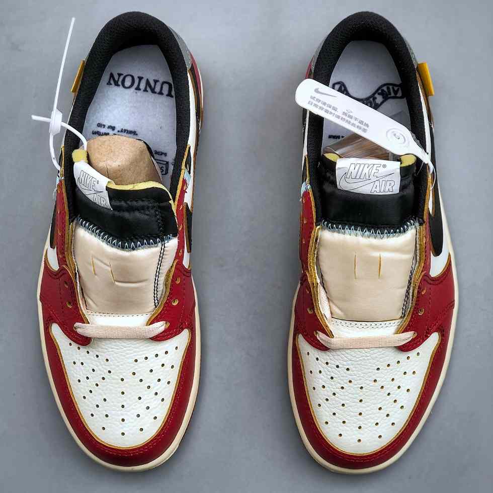 Air Jordan 1 Low “UN White/Red” Lifestyle Sneakers HQ6998-6001 - DopestKickz