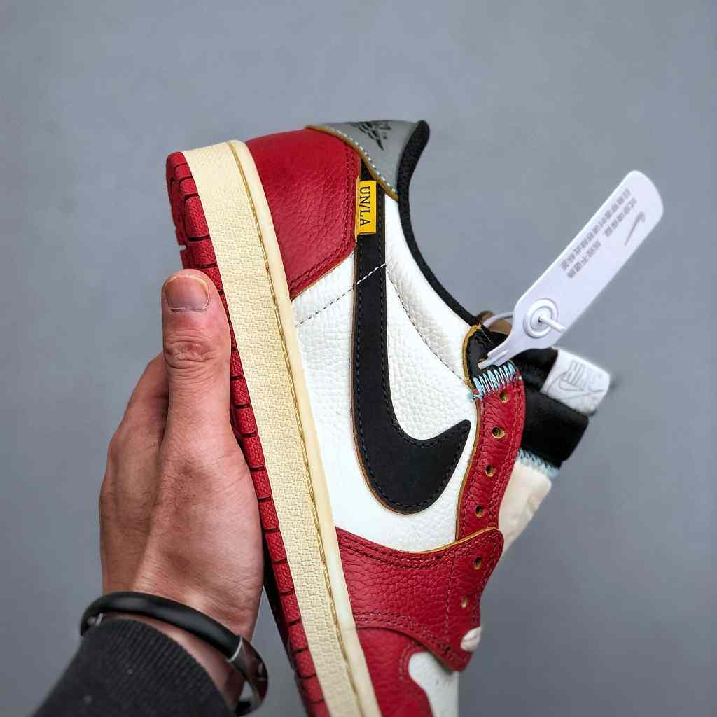 Air Jordan 1 Low “UN White/Red” Lifestyle Sneakers HQ6998-6001 - DopestKickz