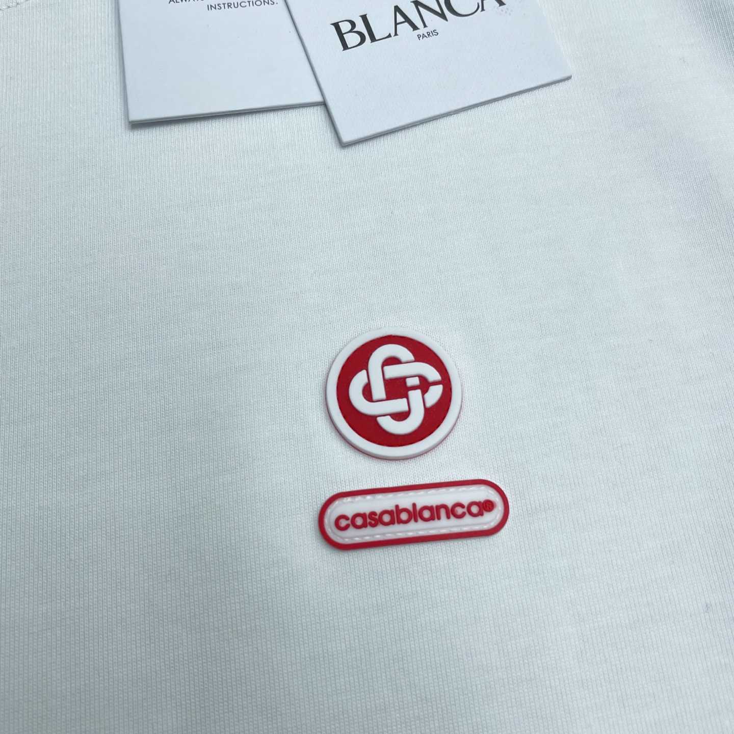 Casablanca Logo-patch Cotton T-shirt   C1076 - DopestKickz