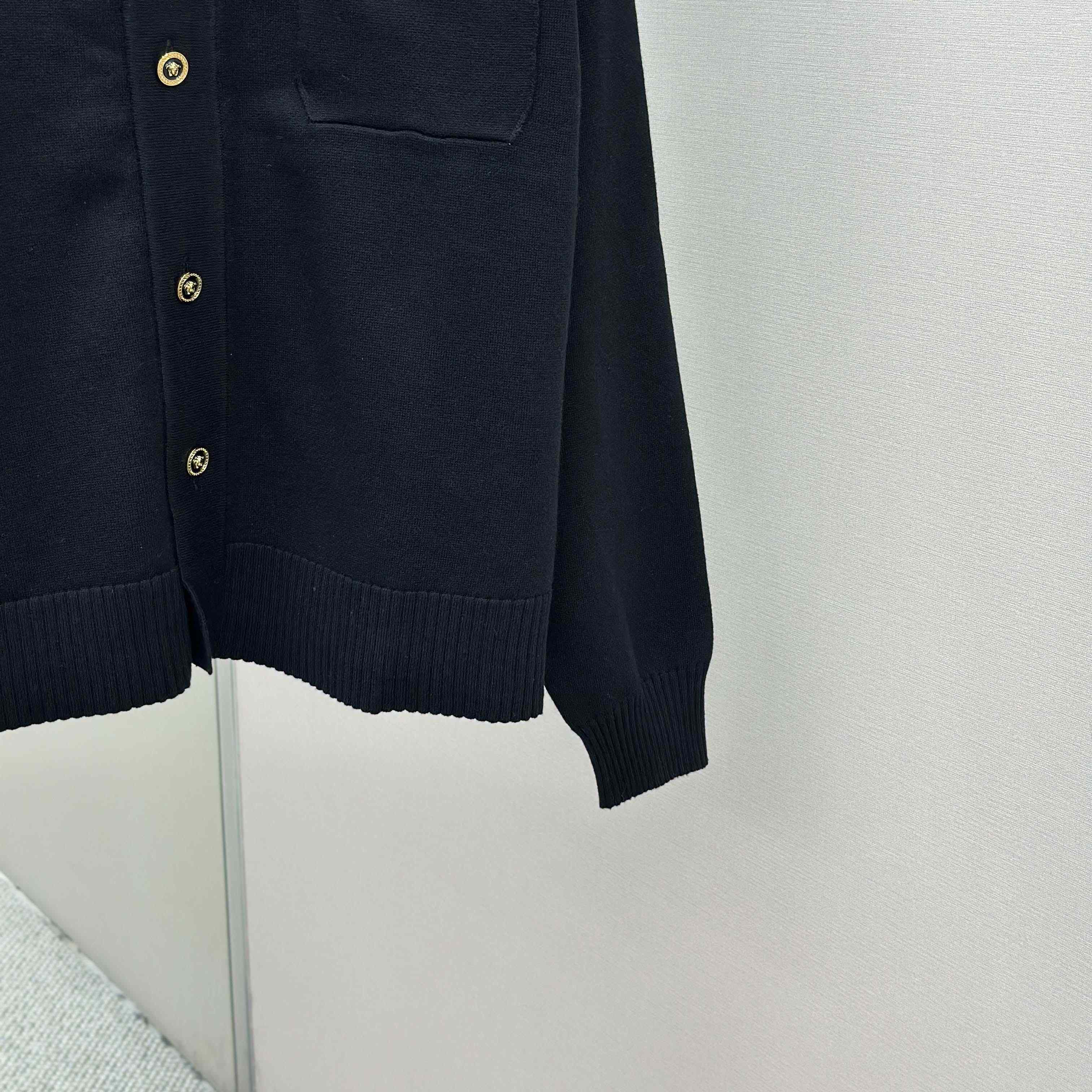 Versace Cashmere-Blend Knit Polo Cardigan - DopestKickz