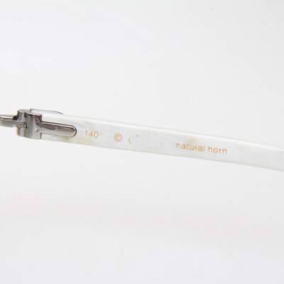 Cartier CT_3524012 White Buffalo Sunglasses In Silver Grey - DopestKickz