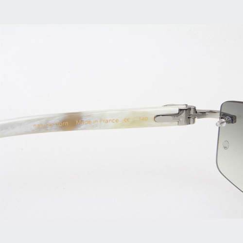 Cartier CT_3524012 White Buffalo Sunglasses In Silver Grey - DopestKickz