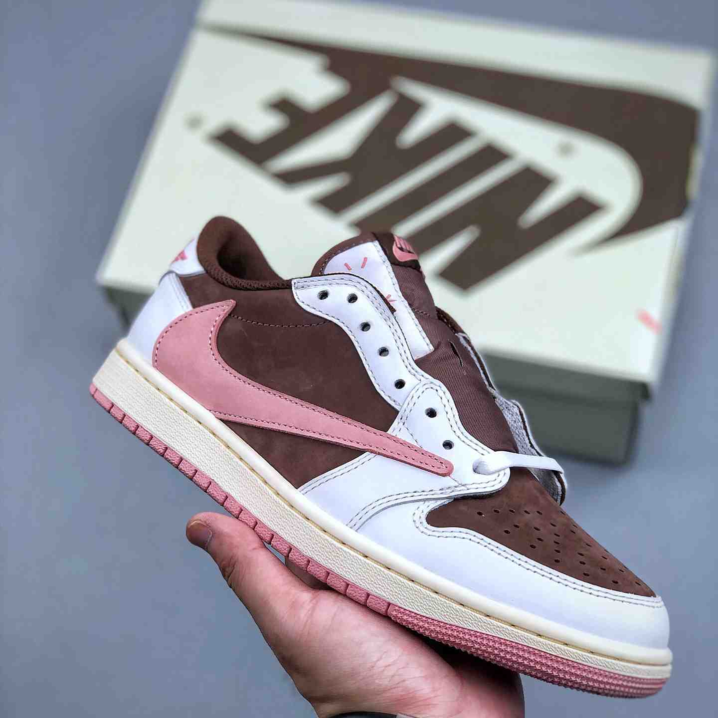 Travis Scott x Air Jordan 1 Low OG “Pink Reverse Swoosh” – Style Code DZ4137-206 - DopestKickz