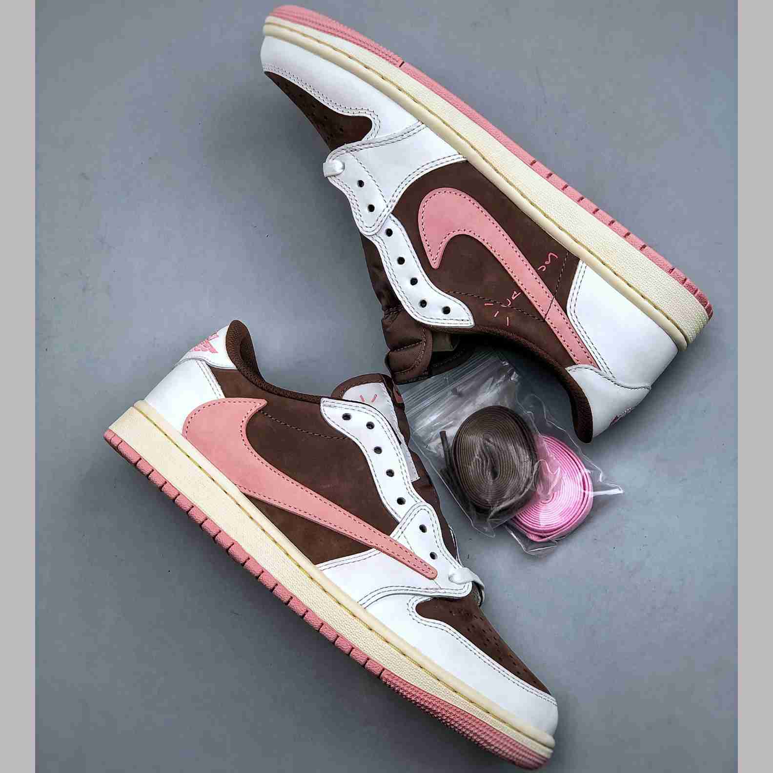 Travis Scott x Air Jordan 1 Low OG “Pink Reverse Swoosh” – Style Code DZ4137-206 - DopestKickz