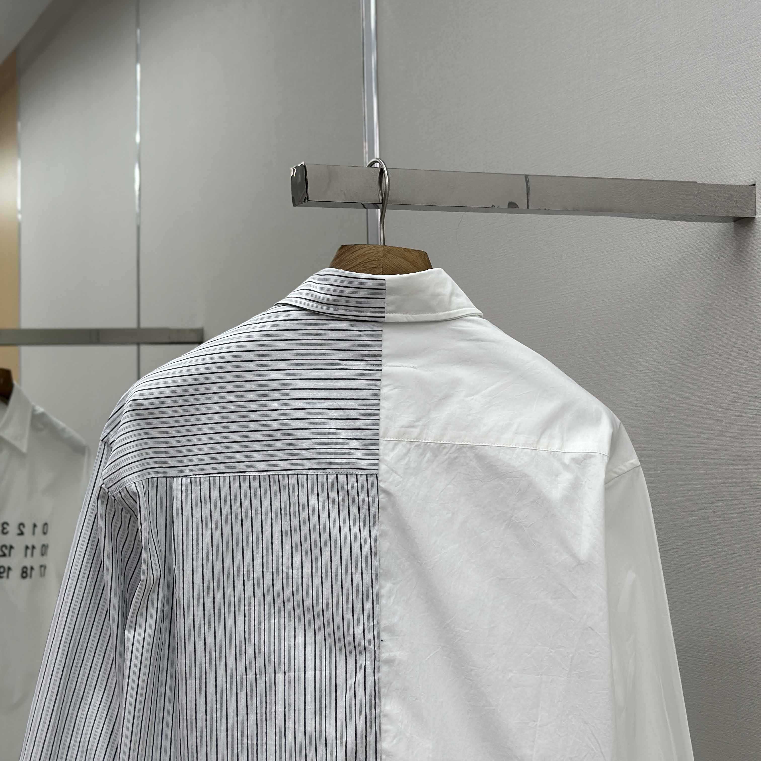 Maison Margiela Striped Panelled Shirt - DopestKickz