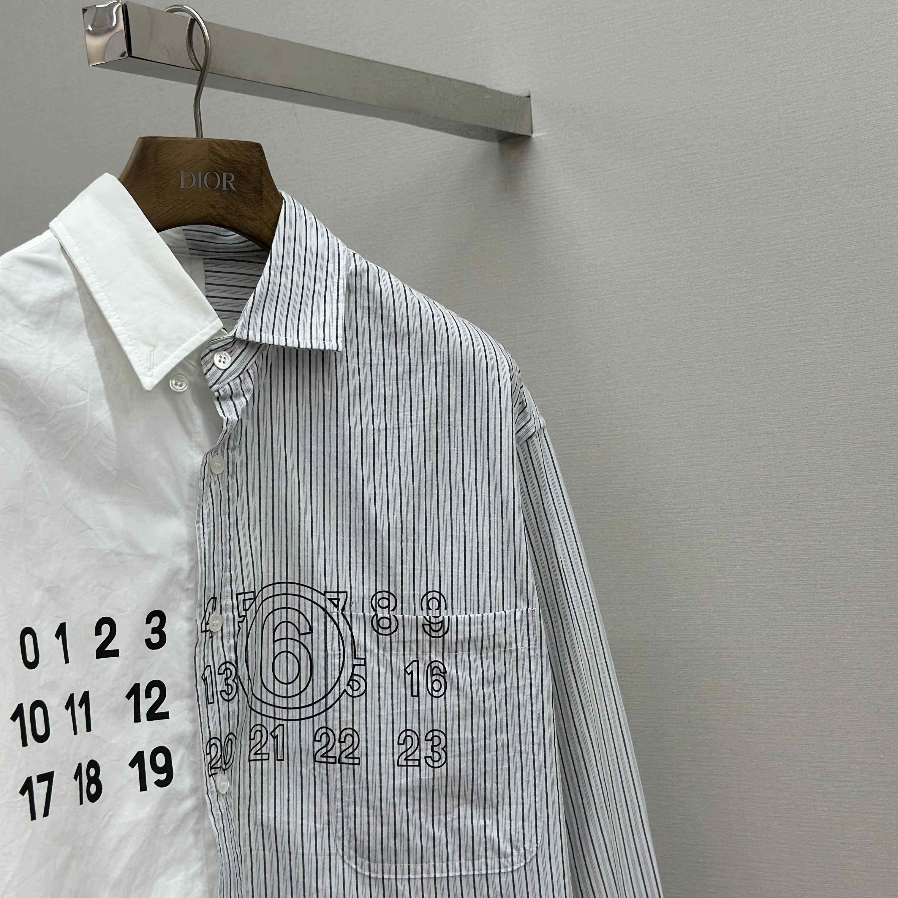 Maison Margiela Striped Panelled Shirt - DopestKickz