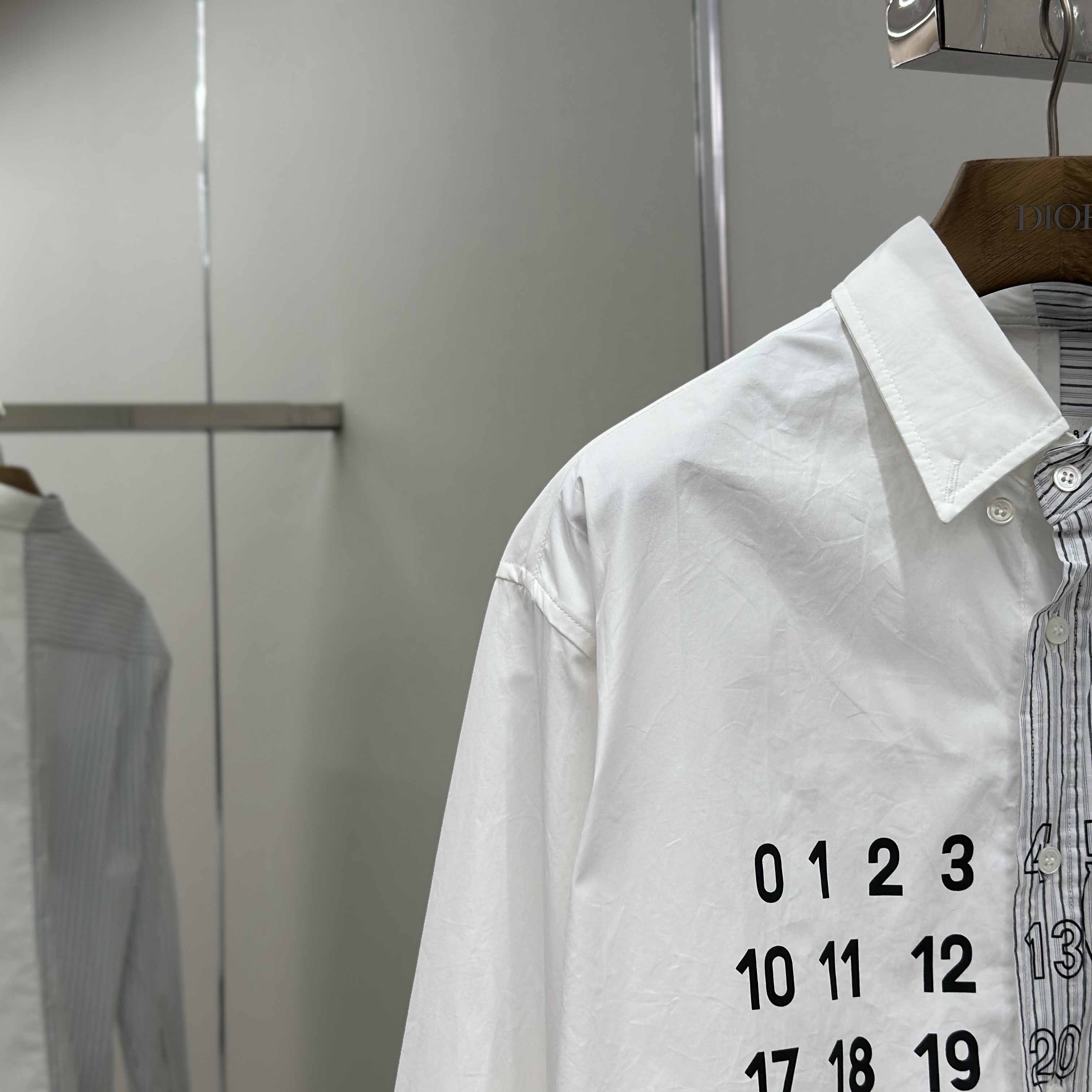 Maison Margiela Striped Panelled Shirt - DopestKickz