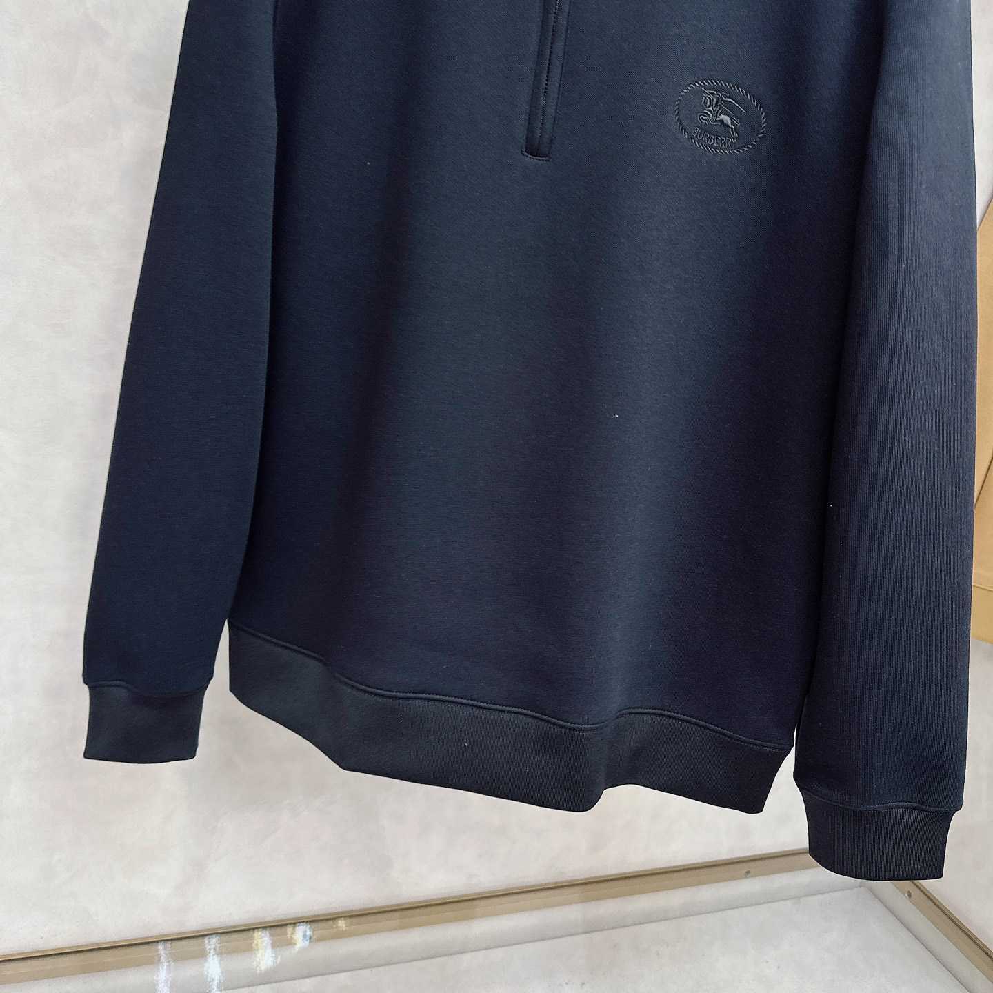 Burberry Check Collar Cotton Half-zip Sweatshirt - DopestKickz