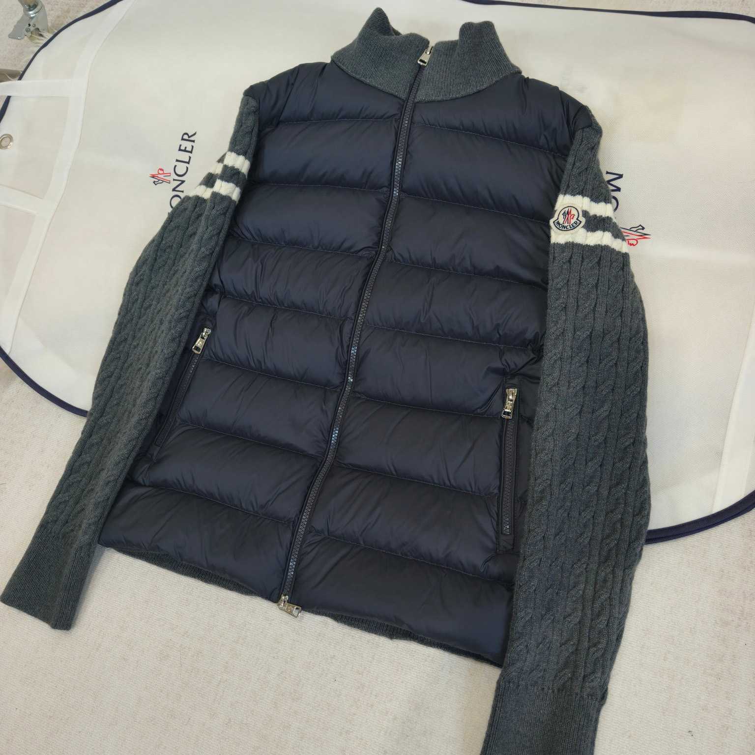 Moncler Padded Wool Zip-Up Cardigan - DopestKickz