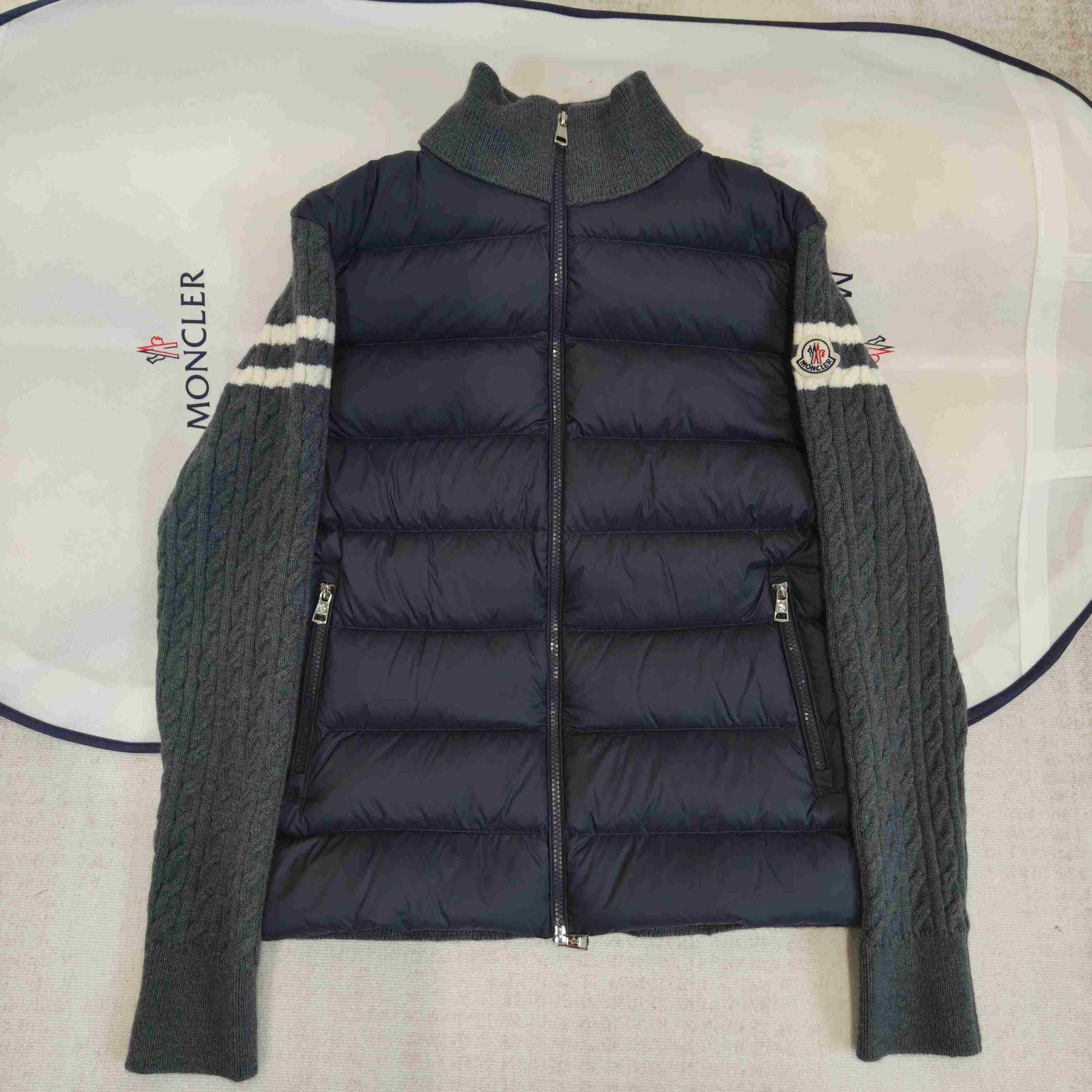 Moncler Padded Wool Zip-Up Cardigan - DopestKickz