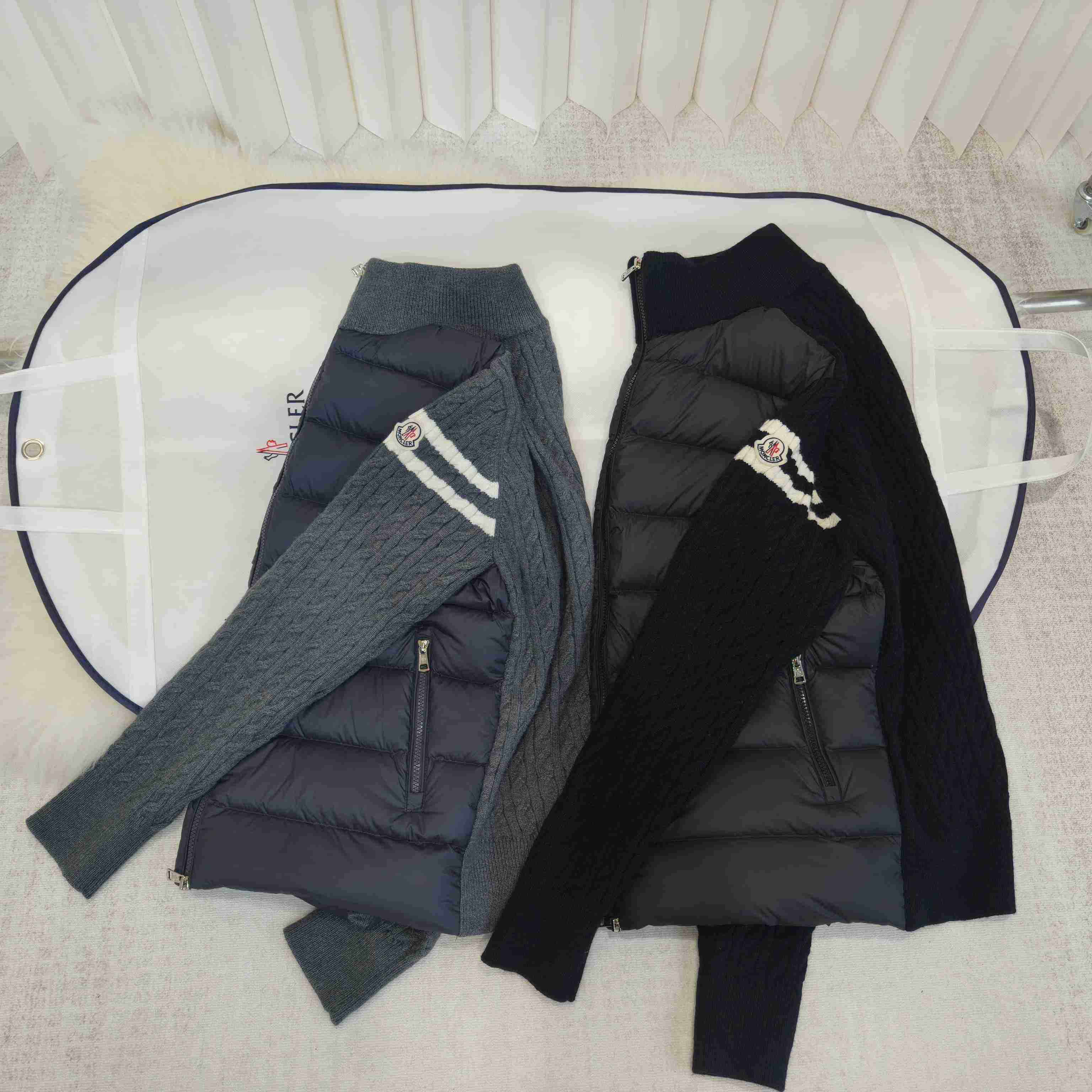 Moncler Padded Wool Zip-Up Cardigan - DopestKickz