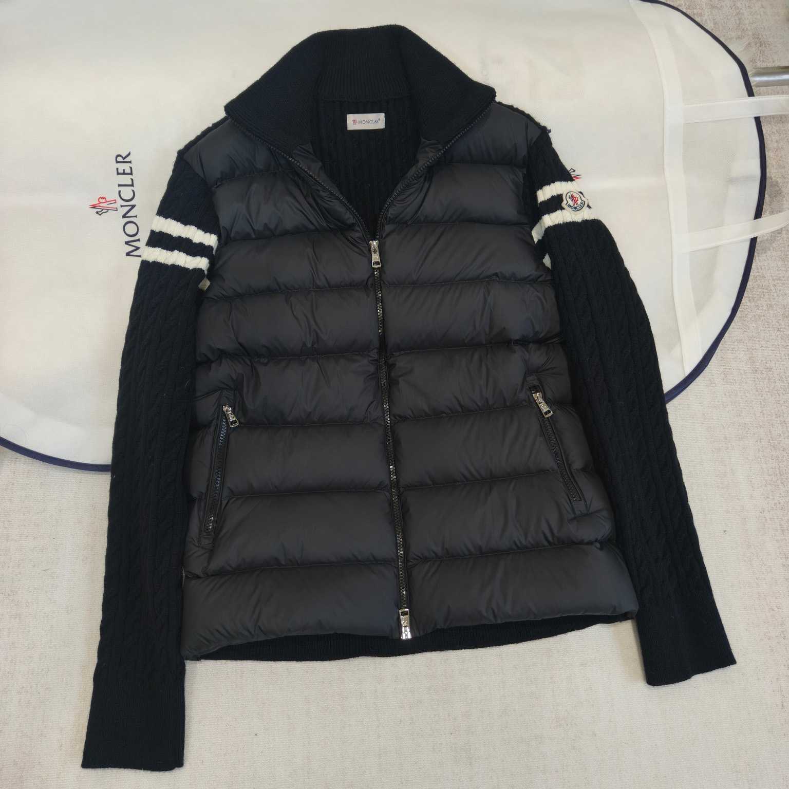 Moncler Padded Wool Zip-Up Cardigan - DopestKickz