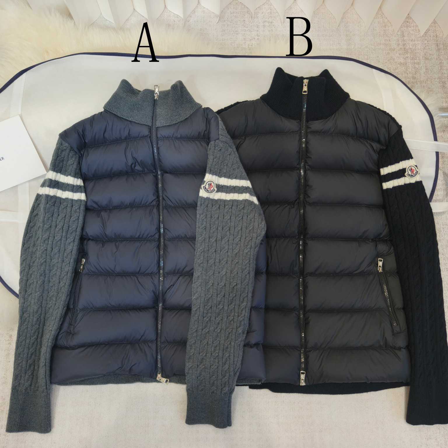 Moncler Padded Wool Zip-Up Cardigan - DopestKickz