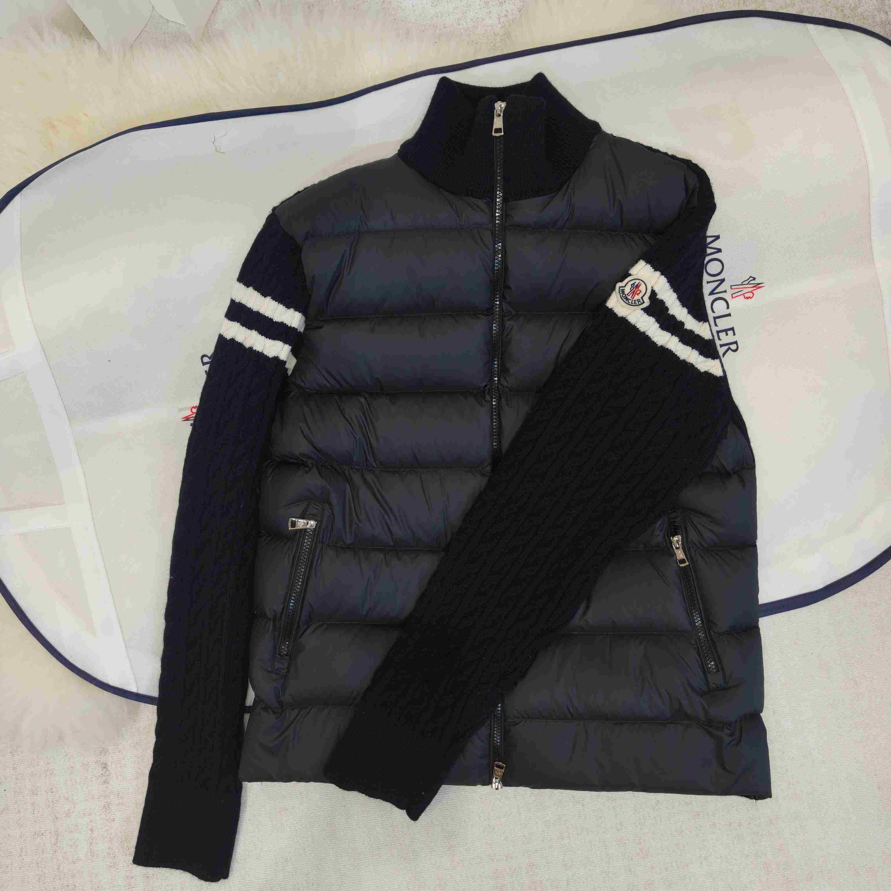 Moncler Padded Wool Zip-Up Cardigan - DopestKickz