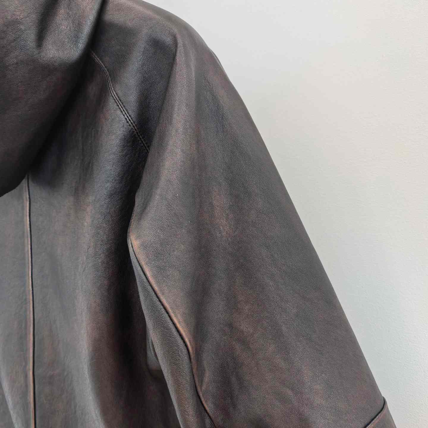 Prada Nappa Leather Hoodie Jacket - DopestKickz