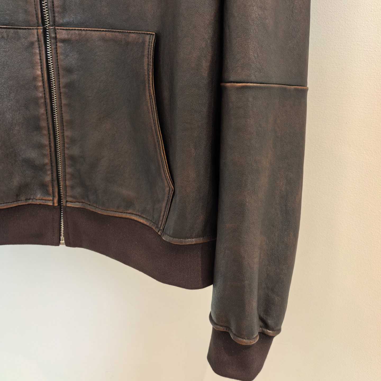 Prada Nappa Leather Hoodie Jacket - DopestKickz