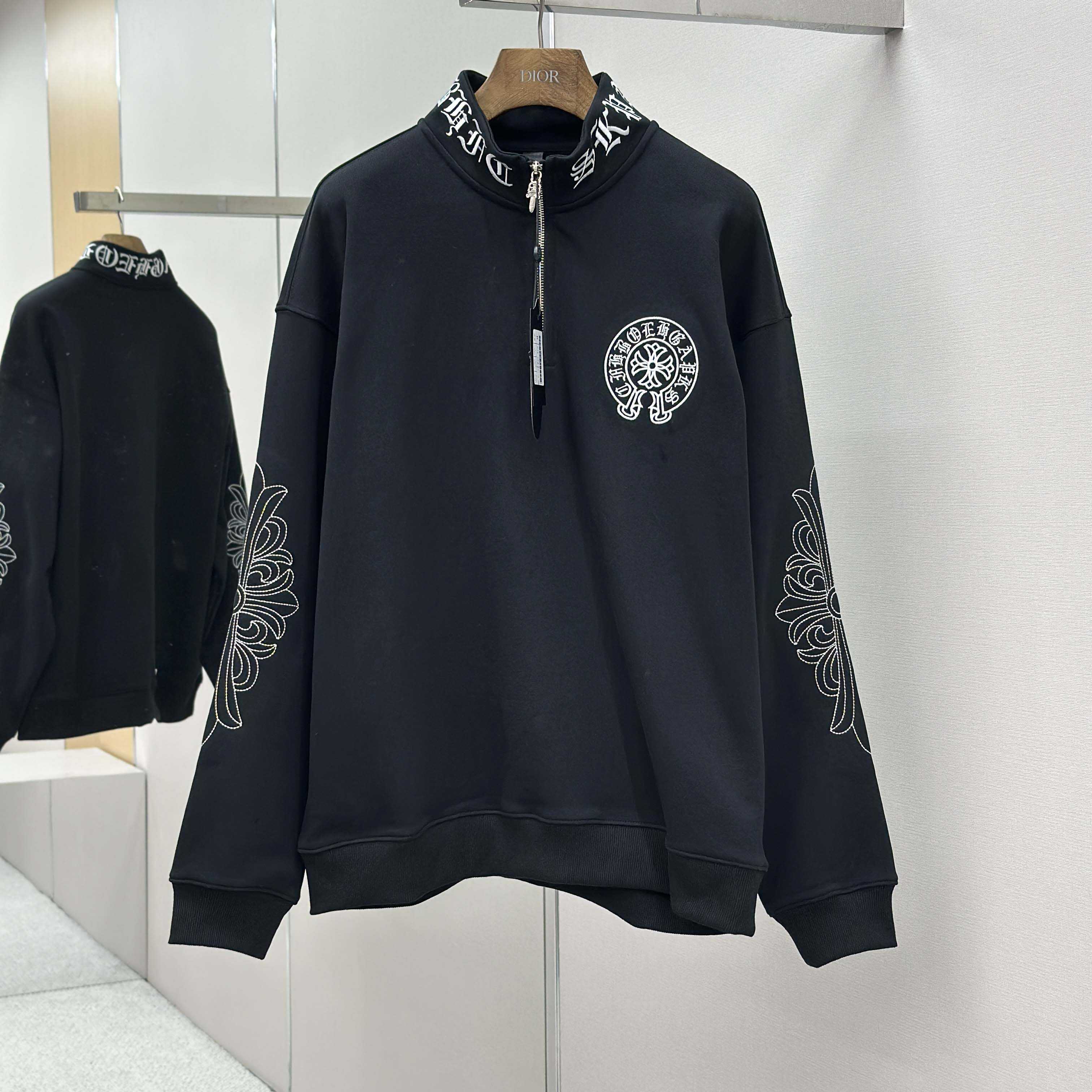 Chrome Hearts Half-zip Sweatshirt - DopestKickz