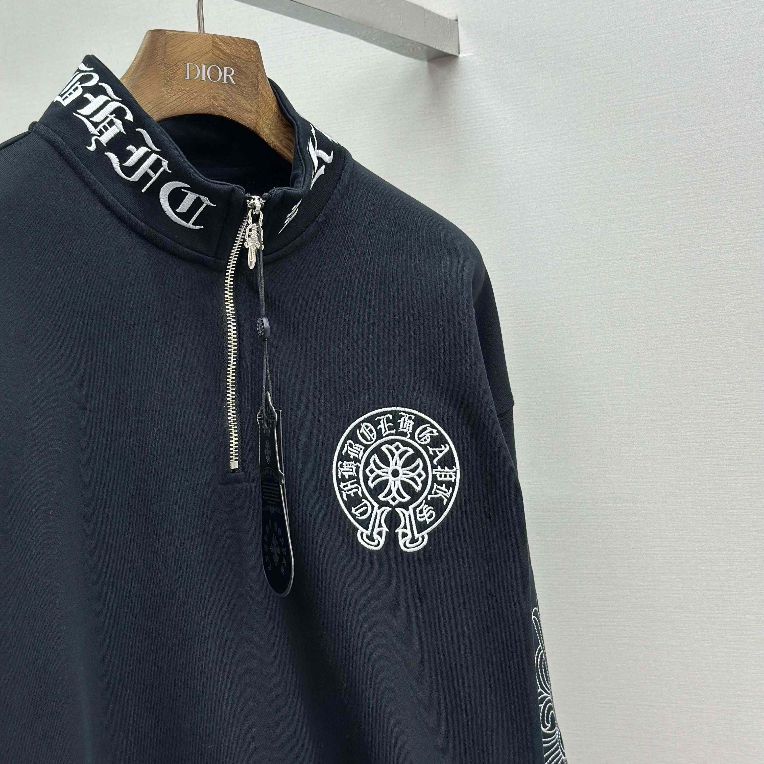 Chrome Hearts Half-zip Sweatshirt - DopestKickz