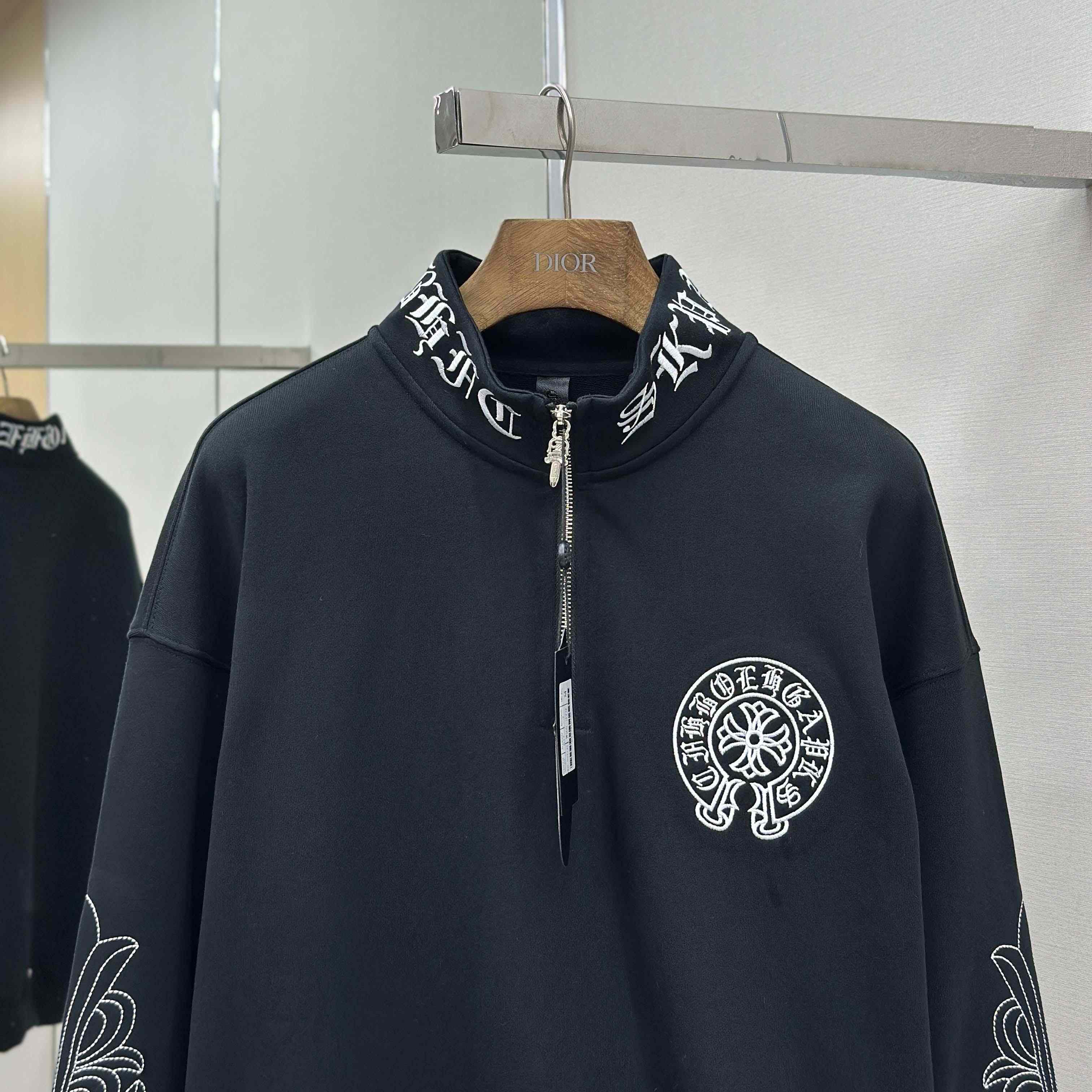 Chrome Hearts Half-zip Sweatshirt - DopestKickz