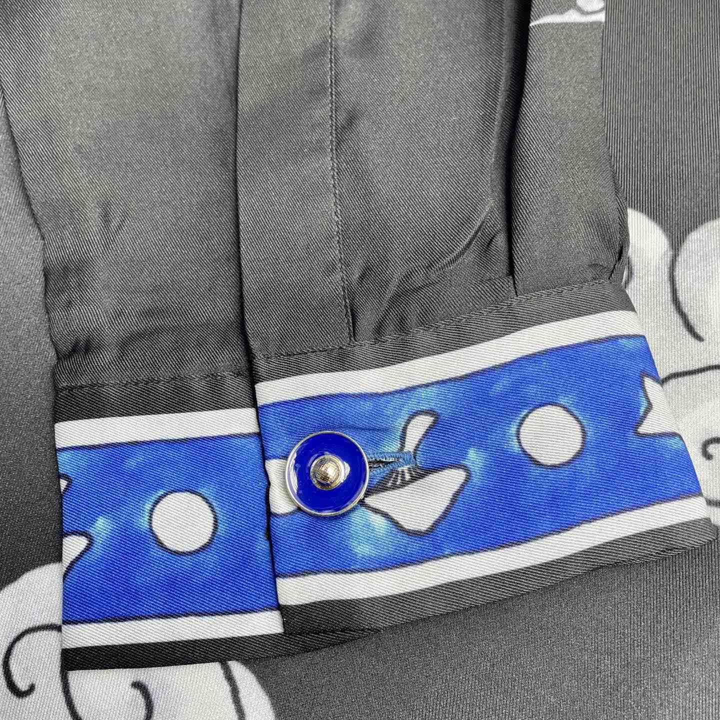 Casablanca The Four Elements Long Sleeve Silk Shirt   CA3546 - DopestKickz