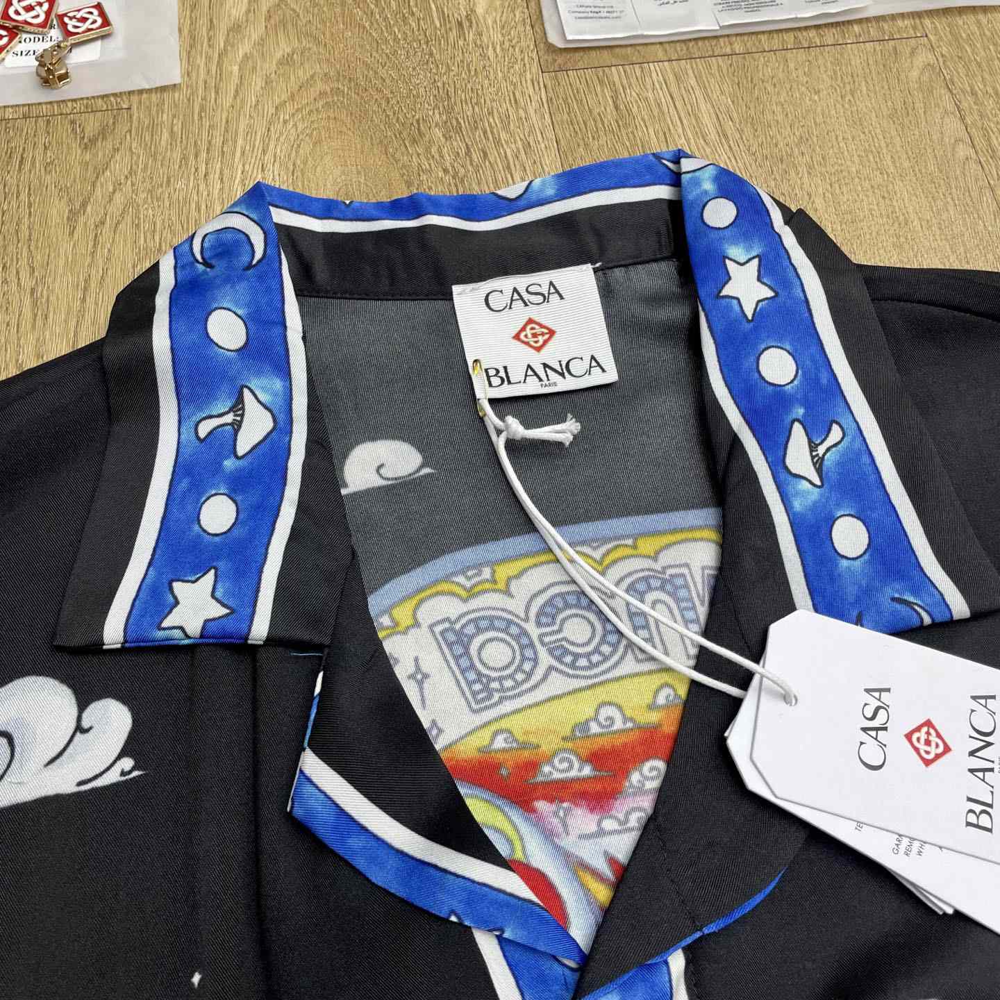 Casablanca The Four Elements Long Sleeve Silk Shirt   CA3546 - DopestKickz