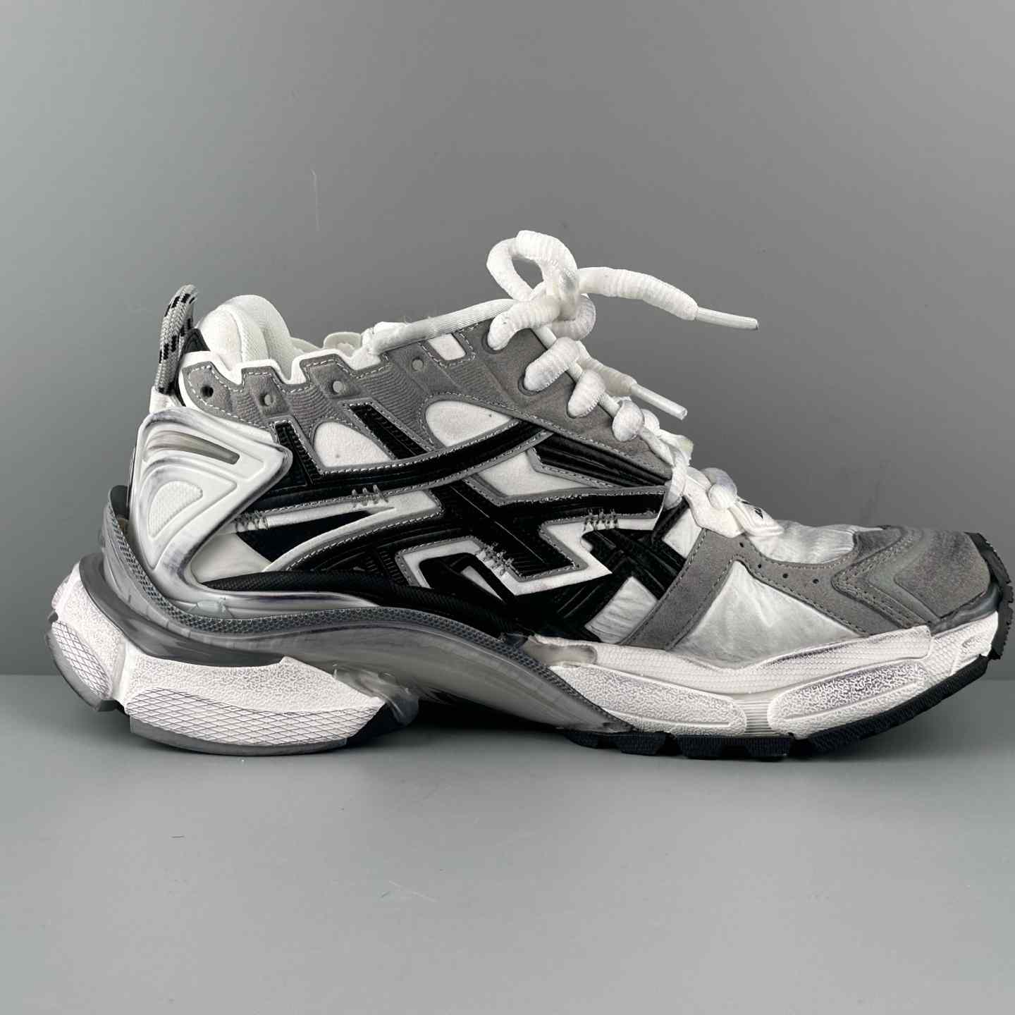 Balenciaga Runner Sneaker In Grey, White And Black - DopestKickz