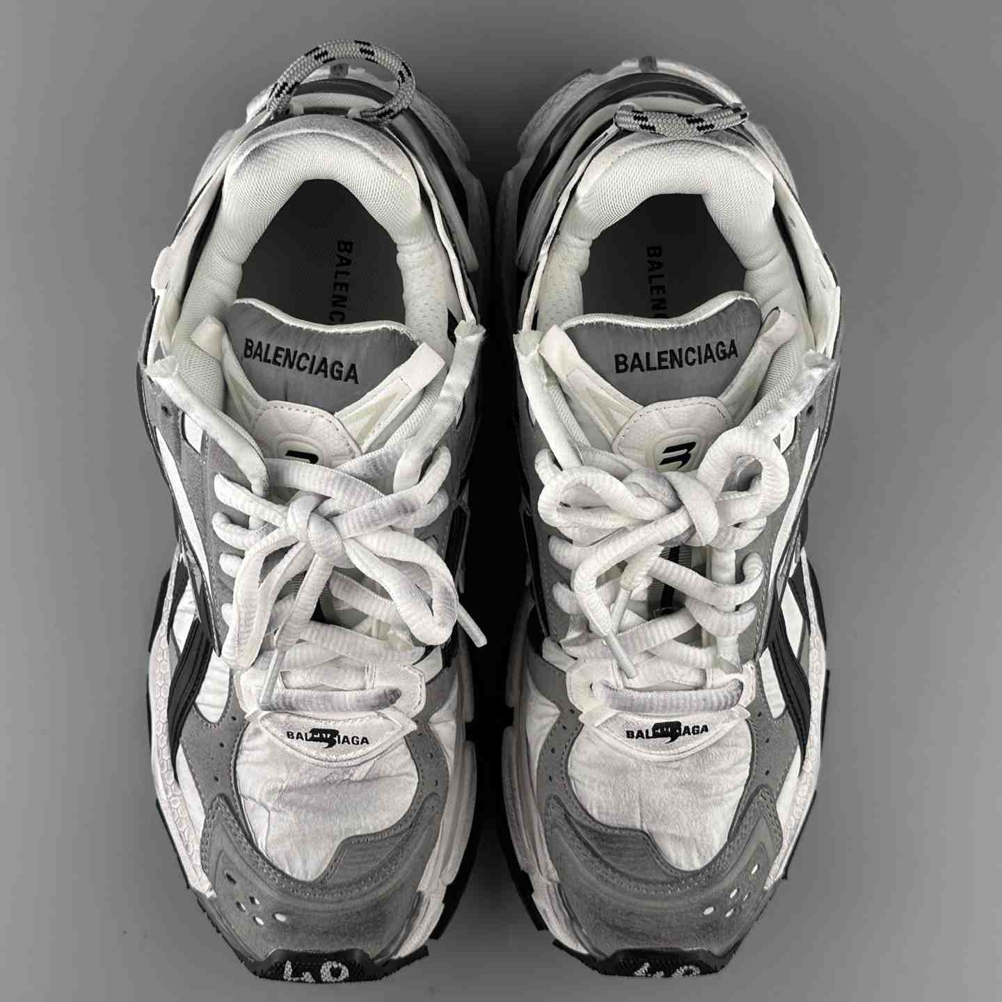 Balenciaga Runner Sneaker In Grey, White And Black - DopestKickz