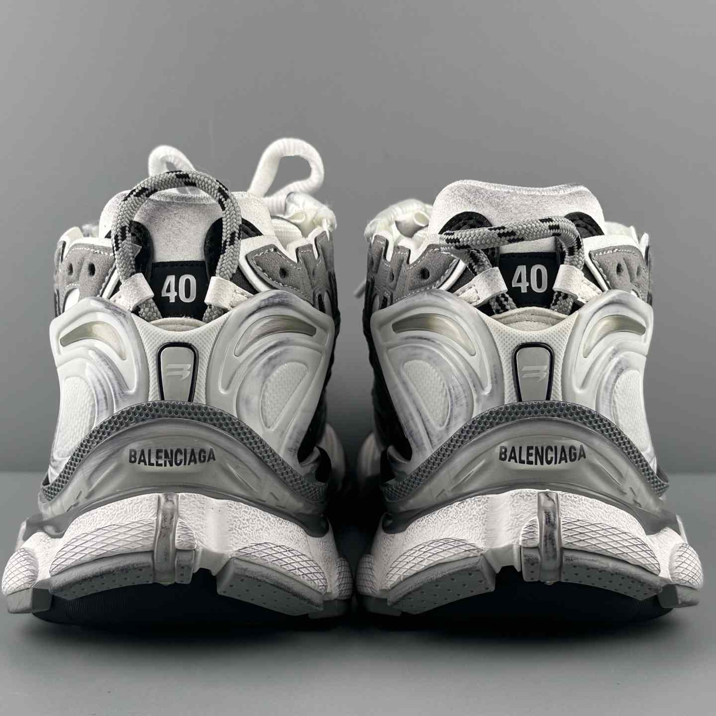 Balenciaga Runner Sneaker In Grey, White And Black - DopestKickz