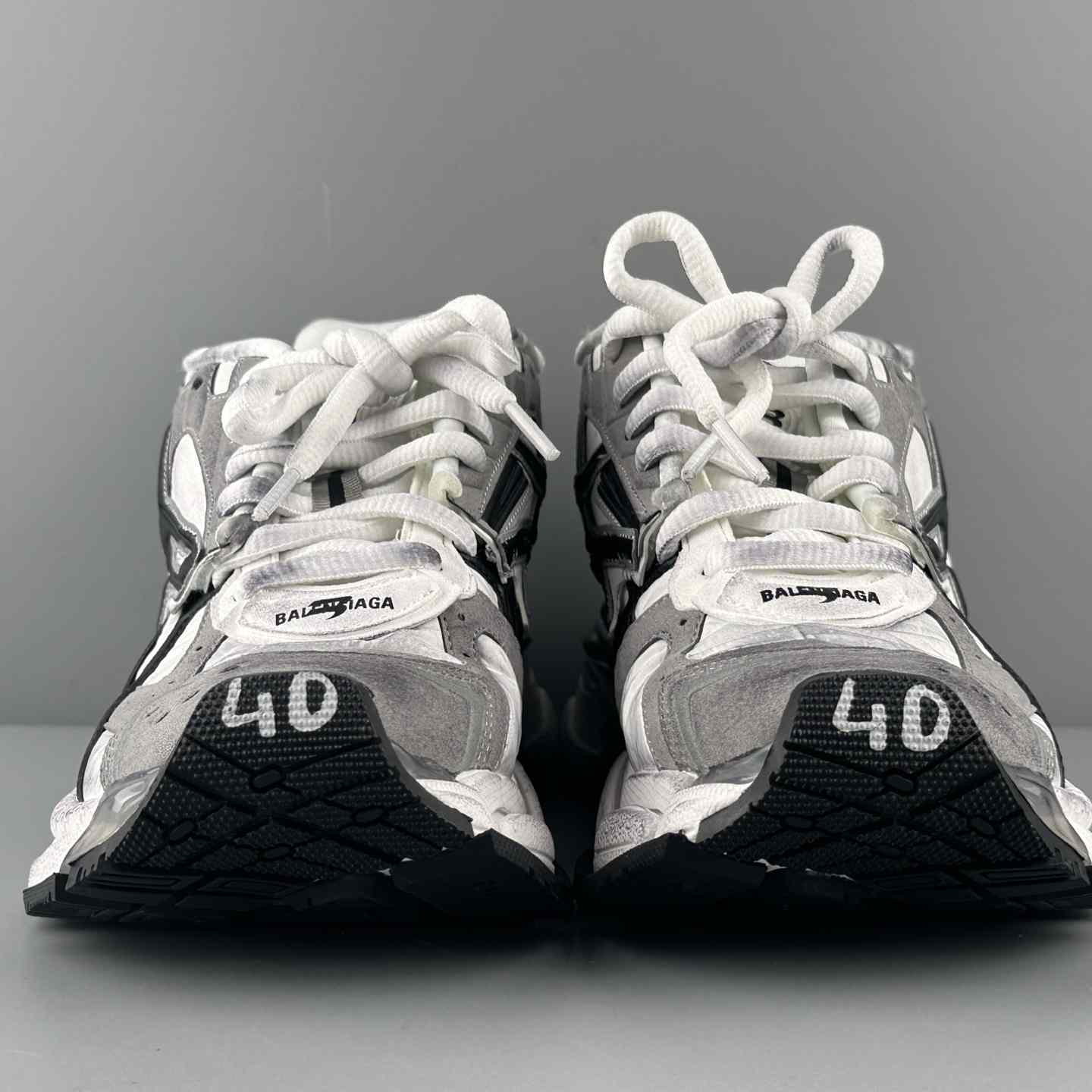 Balenciaga Runner Sneaker In Grey, White And Black - DopestKickz