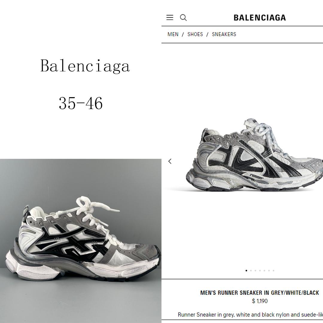 Balenciaga Runner Sneaker In Grey, White And Black - DopestKickz
