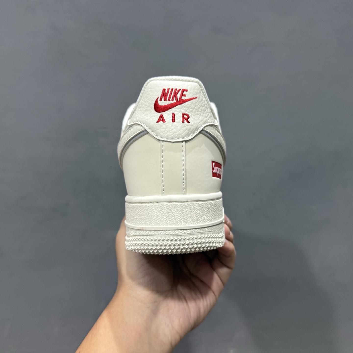 Supreme x Nike Air Force 1 ’07 Low “Sail / Red” – CS5288-052 - DopestKickz