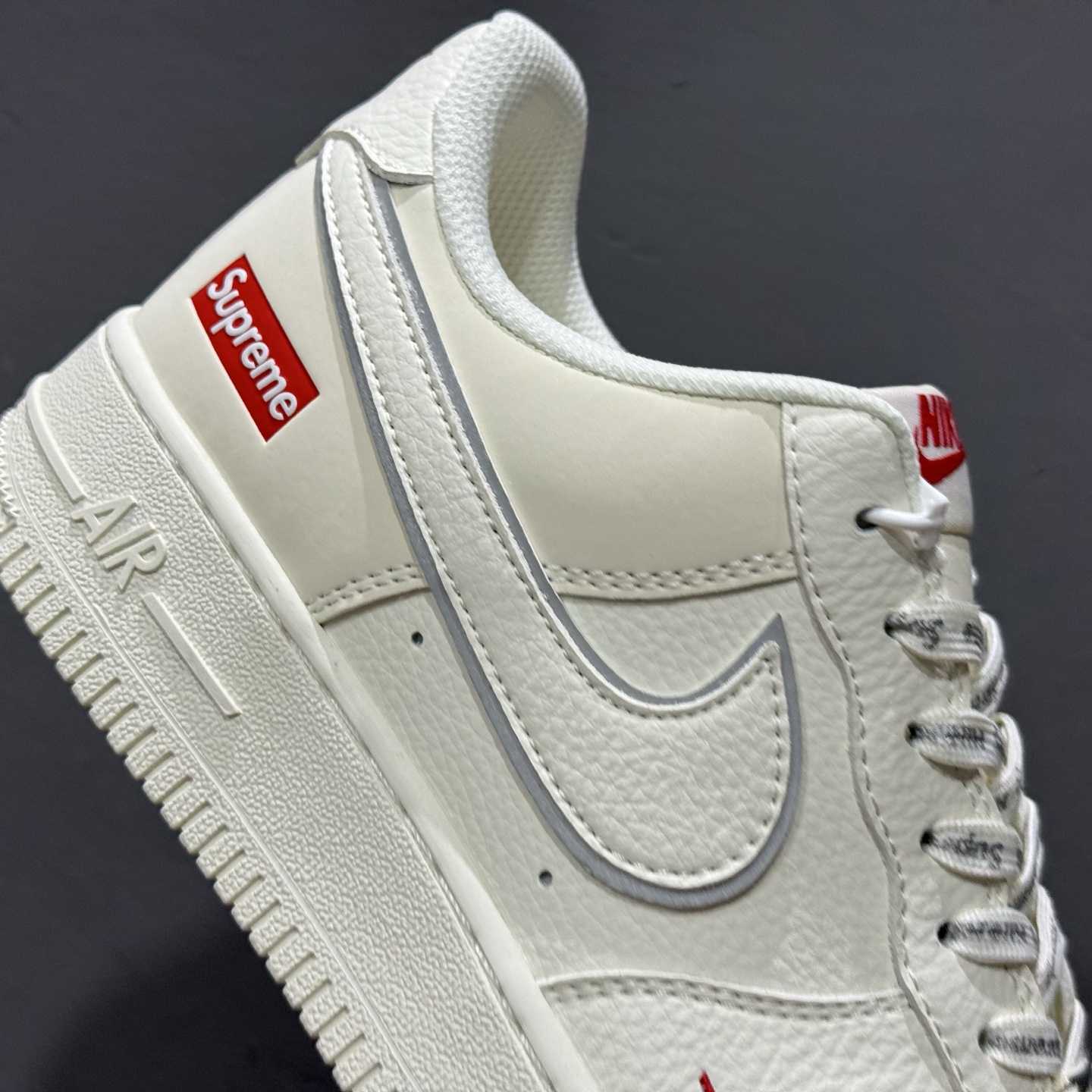 Supreme x Nike Air Force 1 ’07 Low “Sail / Red” – CS5288-052 - DopestKickz