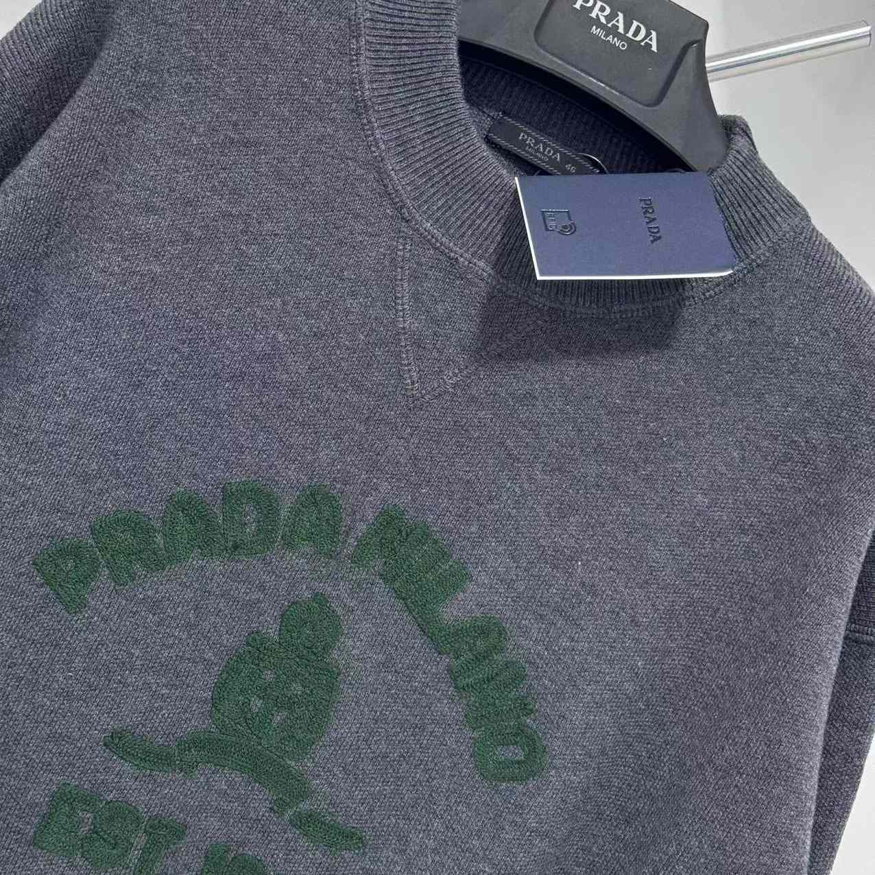 Prada Intarsia-logo Raglan Sweater - DopestKickz