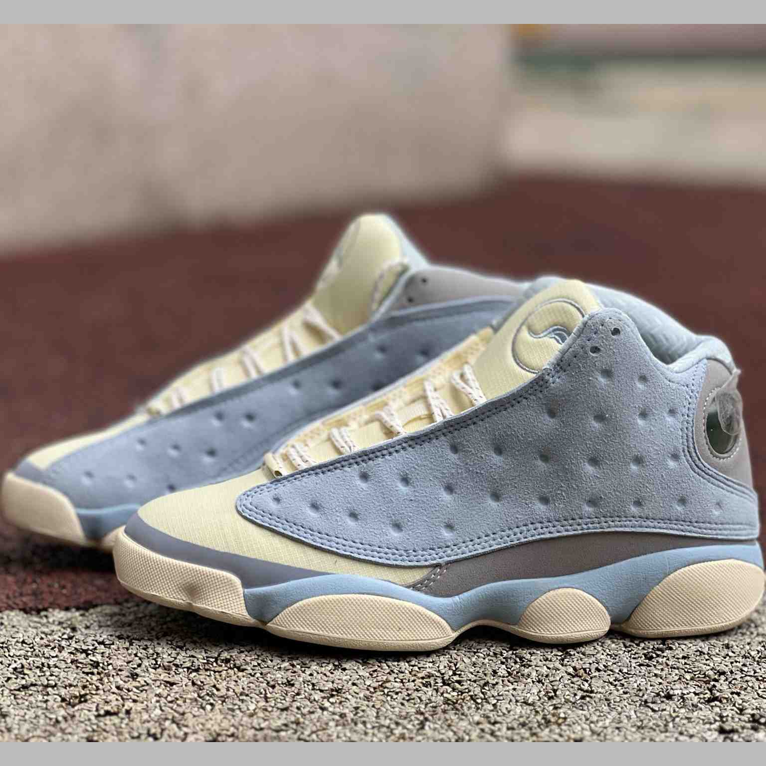 SoleFly x Air Jordan 13 “White/Light Blue” High-Top Lifestyle Sneakers DX5763-100 - DopestKickz