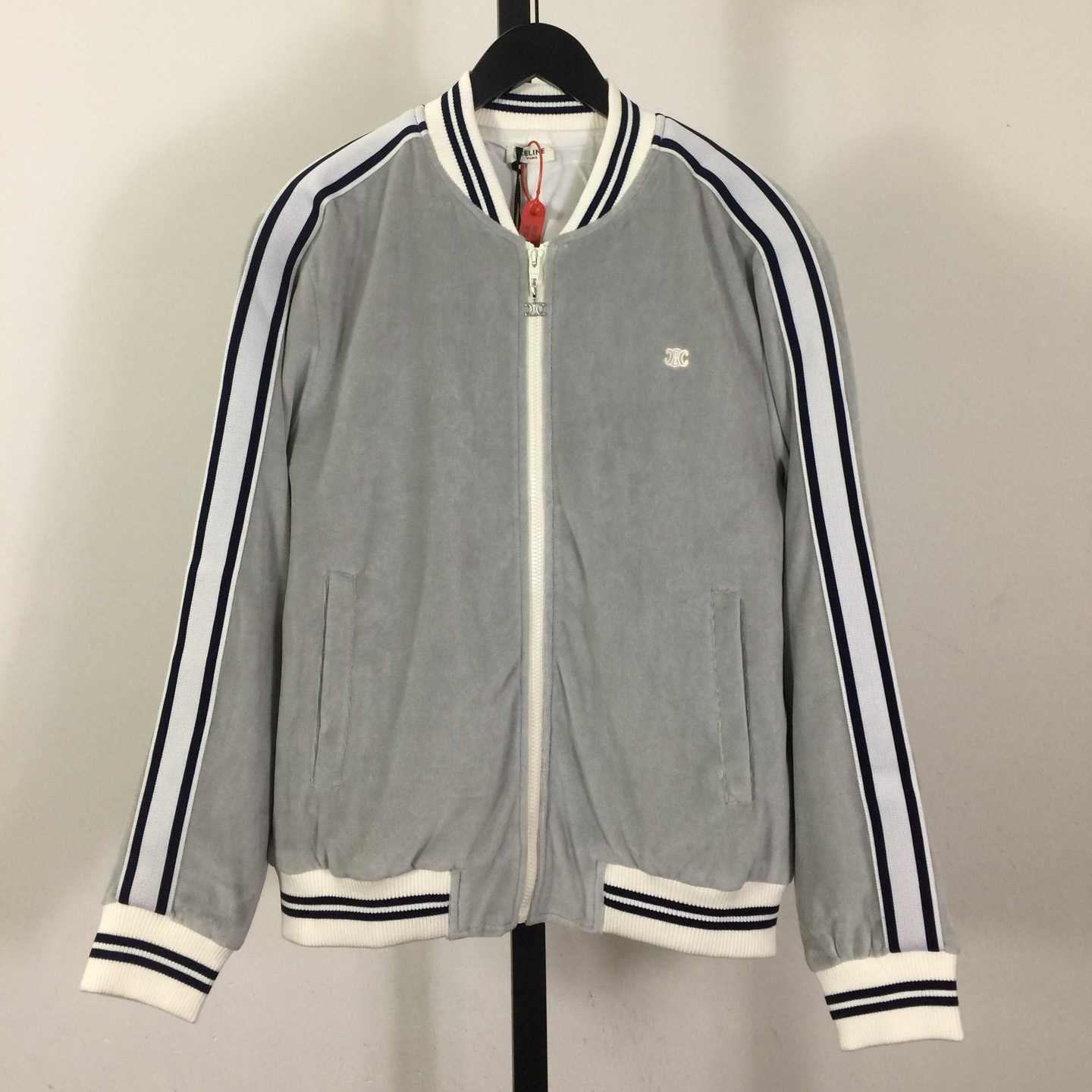 Celine Teddy Tracksuit Jacket In Velvet Jersey - DopestKickz